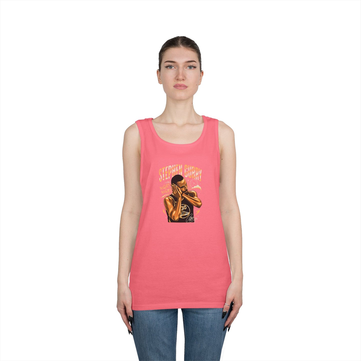 Unisex Heavy Cotton Tank Top - Stephen Curry Fan Apparel, Perfect for Sports Events, Summer Wear, Comfortable Activewear