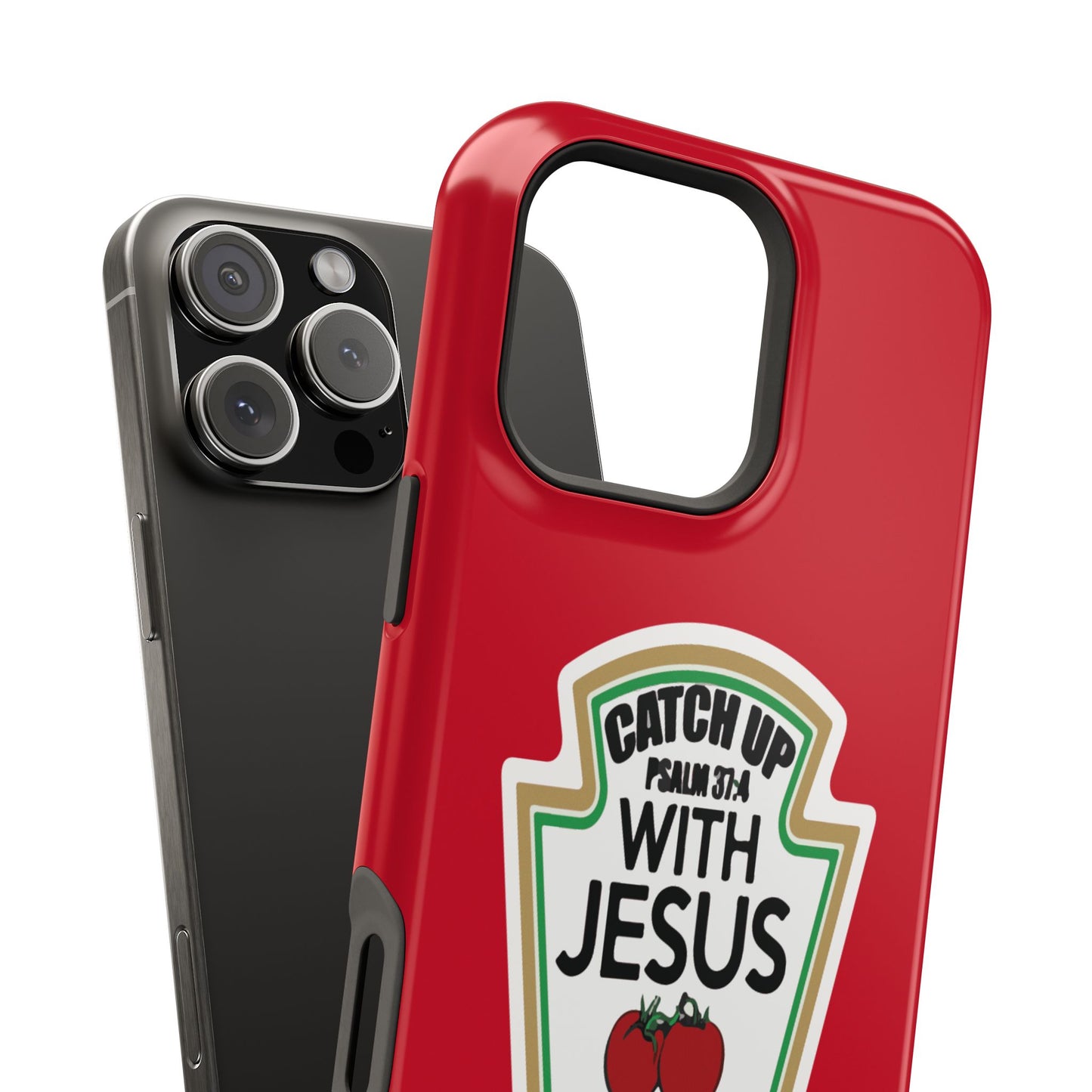 Fun Christian Phone Case, Catch Up with Jesus, Impact-Resistant, Faith-Based Gift, Religious Accessories, Bible Verses