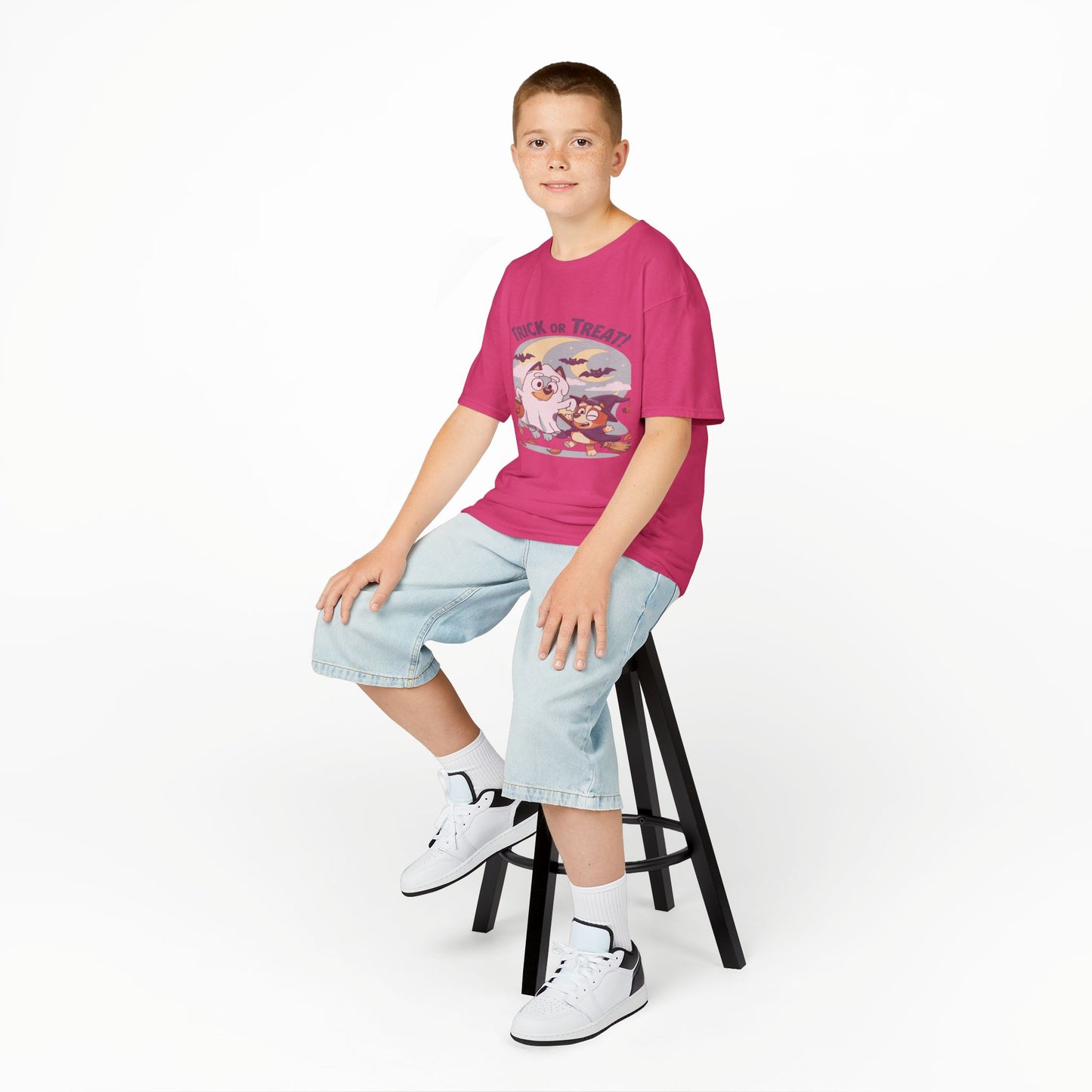 Kids Halloween T-Shirt, Trick or Treat Tee, Fun Ghost & Owl Shirt, Spooky Season Apparel, Cute Costume Top for Kids