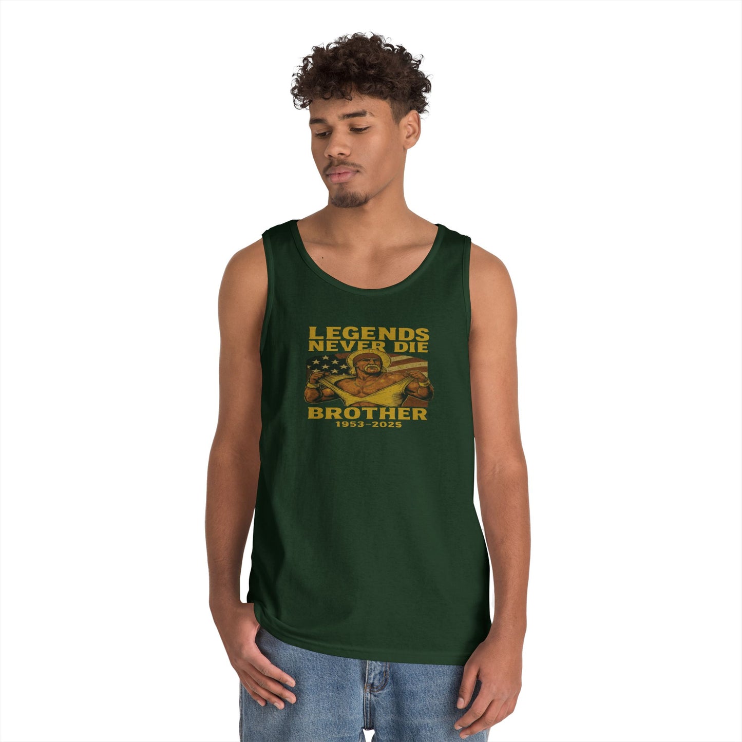 Unisex Heavy Cotton Tank Top | Legends Never Die Brother, Memorial Gift, Casual Wear, Summer Outfit, Unique Tribute