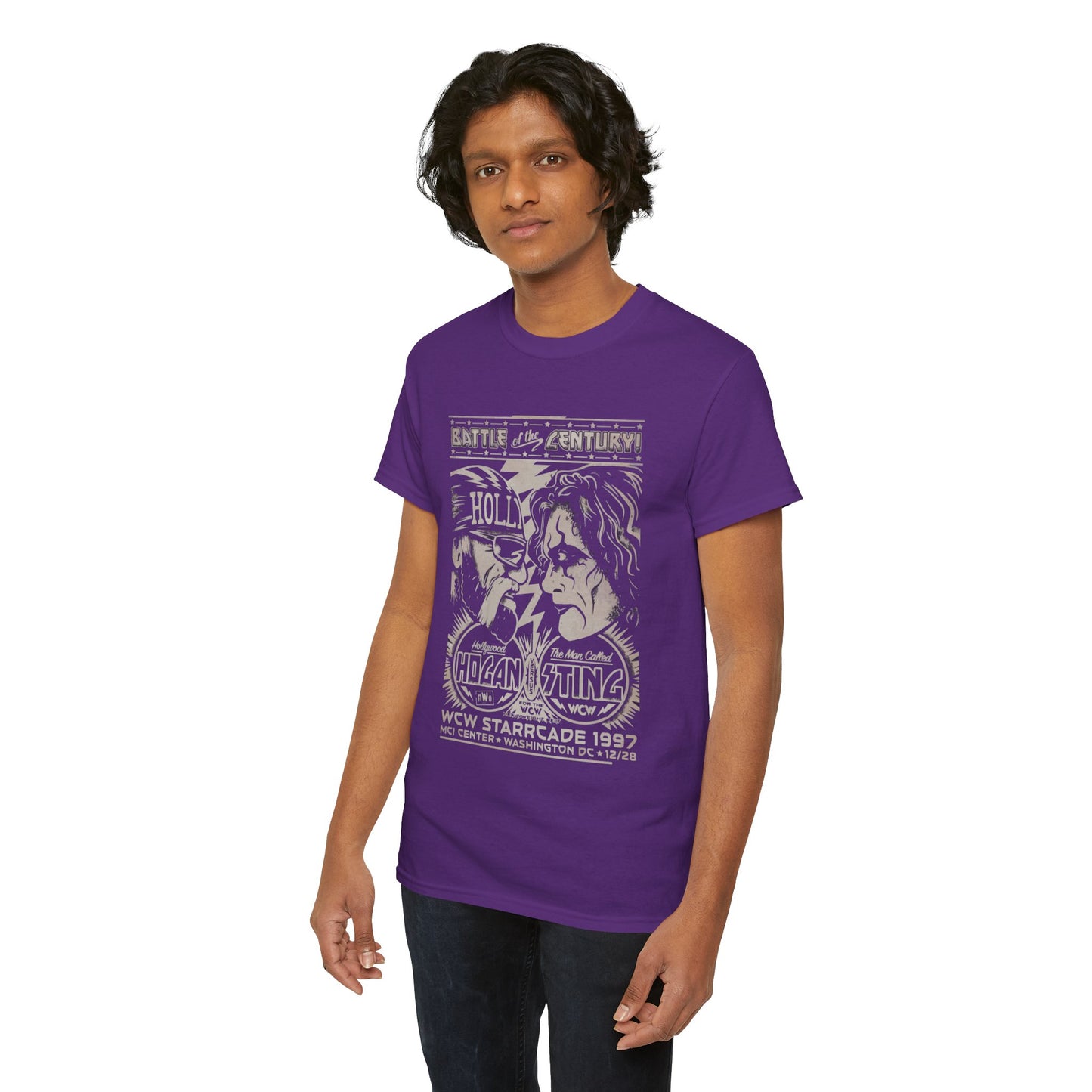 Vintage Wrestling Tee - Hulk vs Sting Retro Sports Nostalgia - Classic WCW Unisex Heavy Cotton Tee