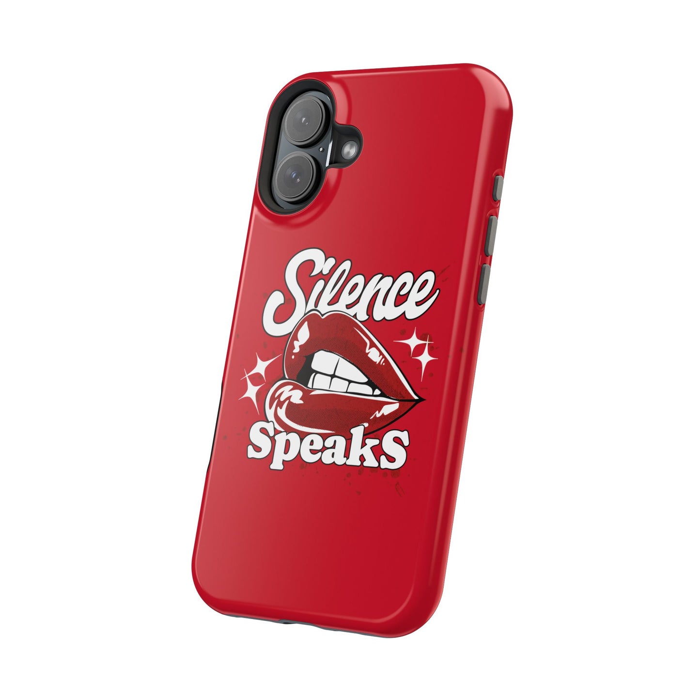 Bold Expression Magnetic Tough Cases, Phone Cover, Gift for Her, Pop Art, Trendy Accessory, Silence Speaks Design