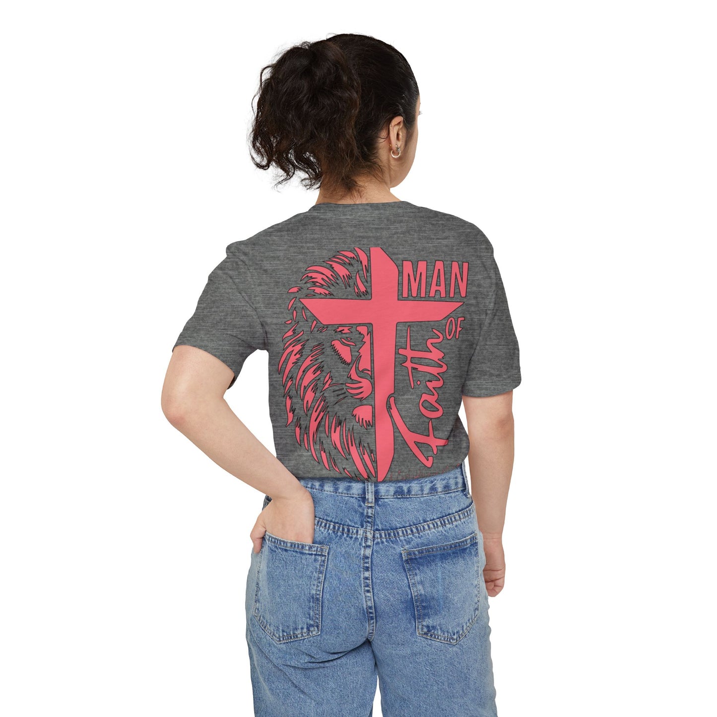Faith-Inspired Unisex Pocket T-shirt - Perfect for Christian Men, Everyday Wear, Gifts for Dad, and Faith Celebrations