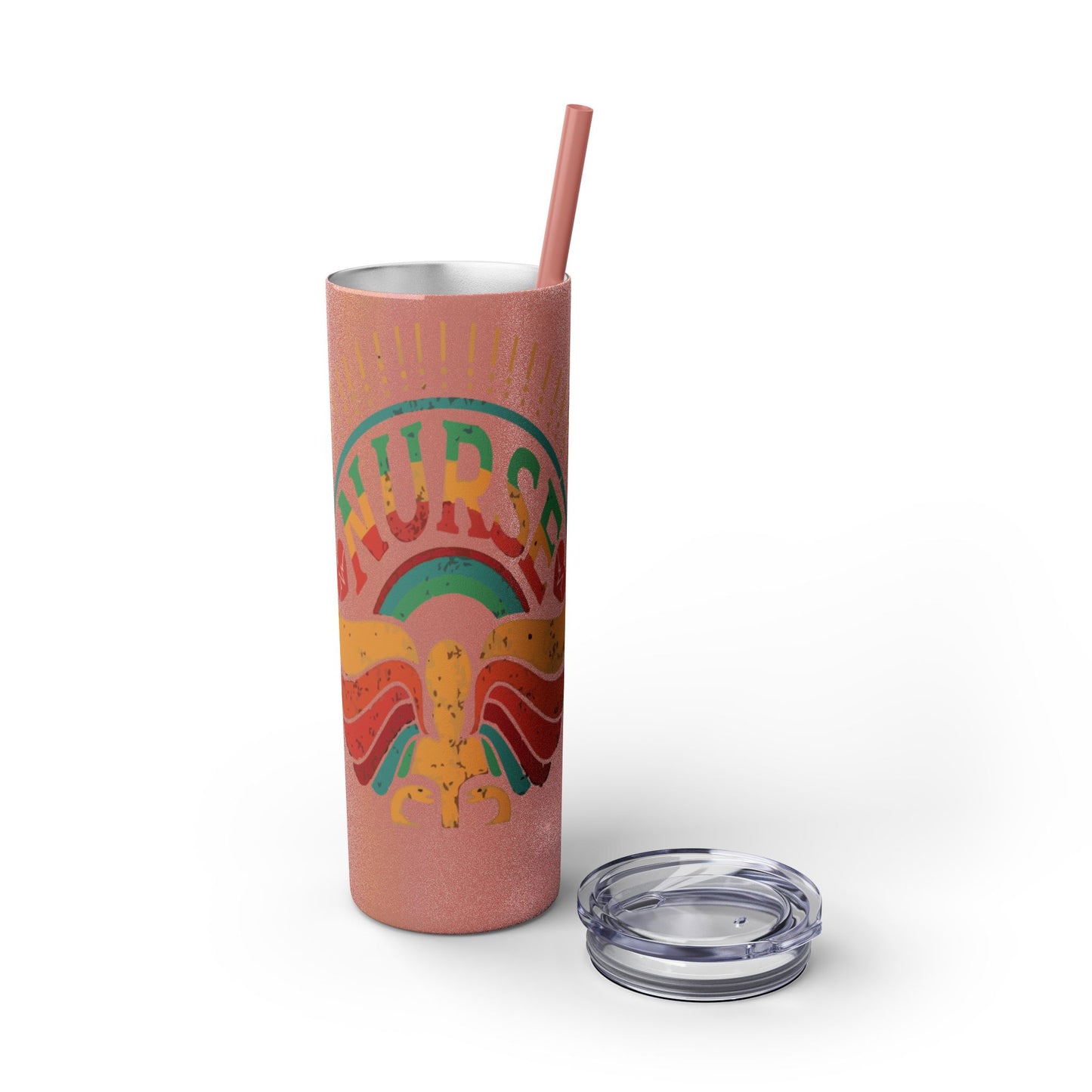 Nurse Skinny Tumbler, 20oz, Motivational Drinkware, Gift for Nurses, Summer Hydration, Nurse Appreciation Day