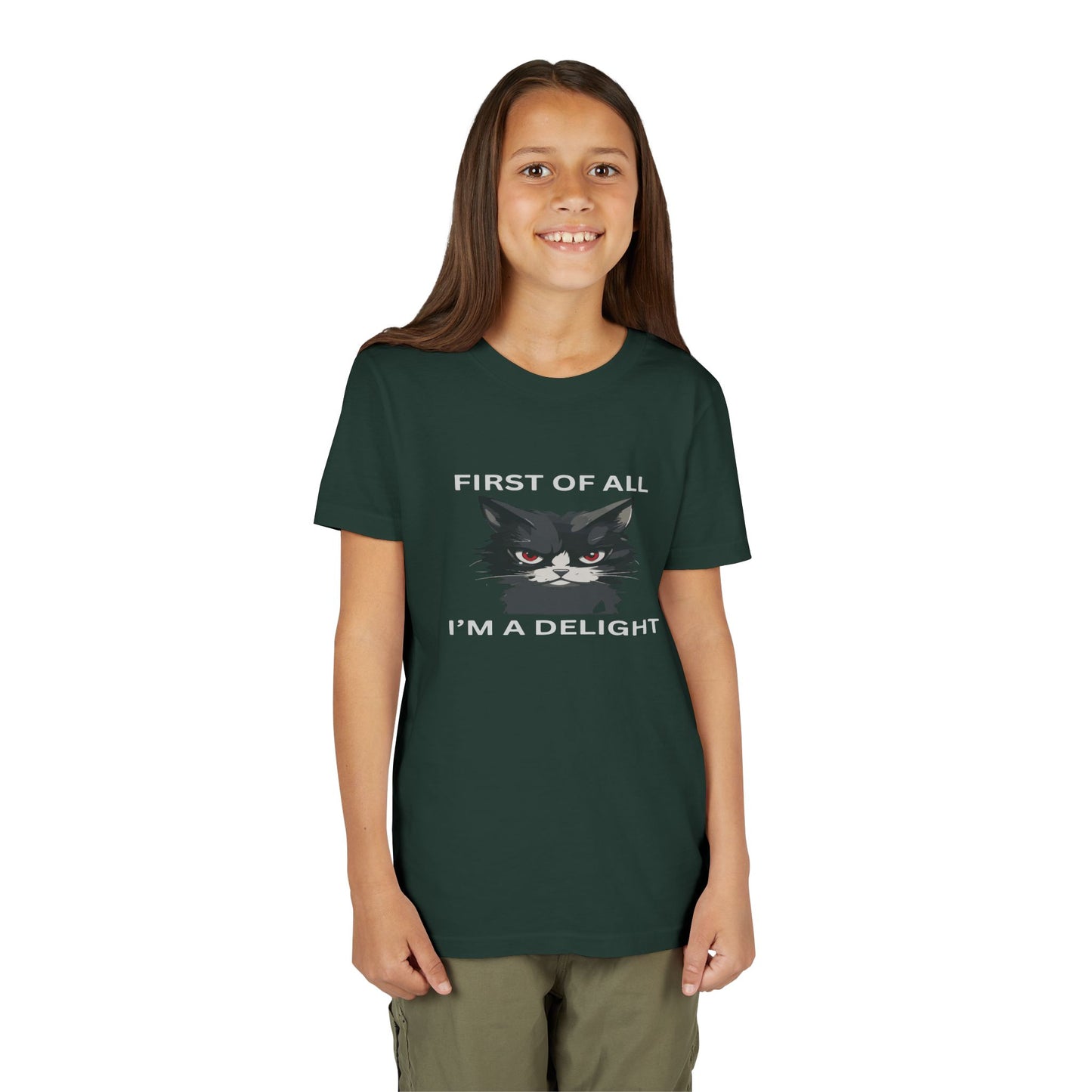 Youth Cat Humor Tee - Perfect for Cat Lovers, Birthday Gifts for Kids, Everyday Wear, Funny Quotes Shirt, Gift for Pet Lovers