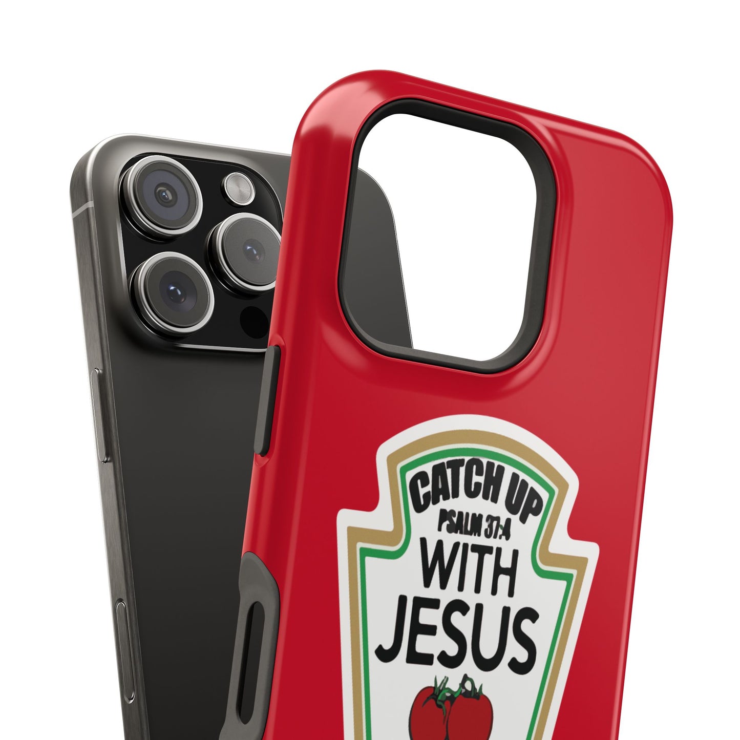 Fun Christian Phone Case, Catch Up with Jesus, Impact-Resistant, Faith-Based Gift, Religious Accessories, Bible Verses