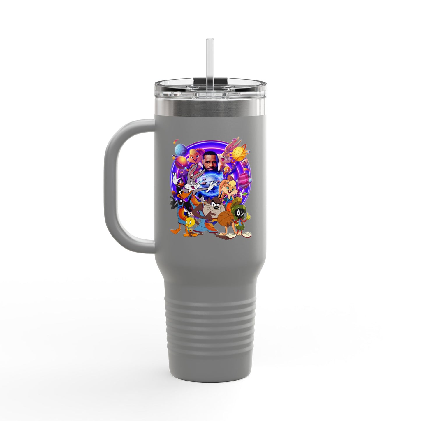 Colorful Insulated Travel Mug, 40oz - Fun for Road Trips, Tailgating, Hot Summer Days, Gift for Friends, Family, or Kids