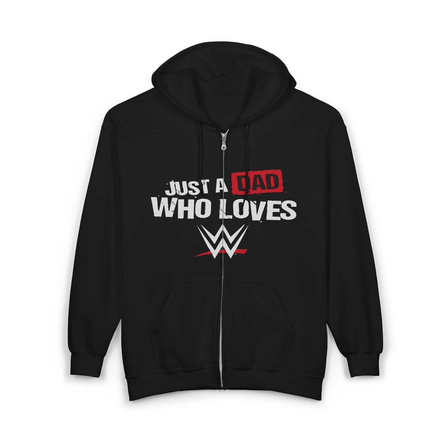 Just a Dad Who Loves WWE Hooded Sweatshirt, Father's Day Gift, Wrestling Dad Hoodie, Unisex Hoodie, Gift for Him, Family Apparel