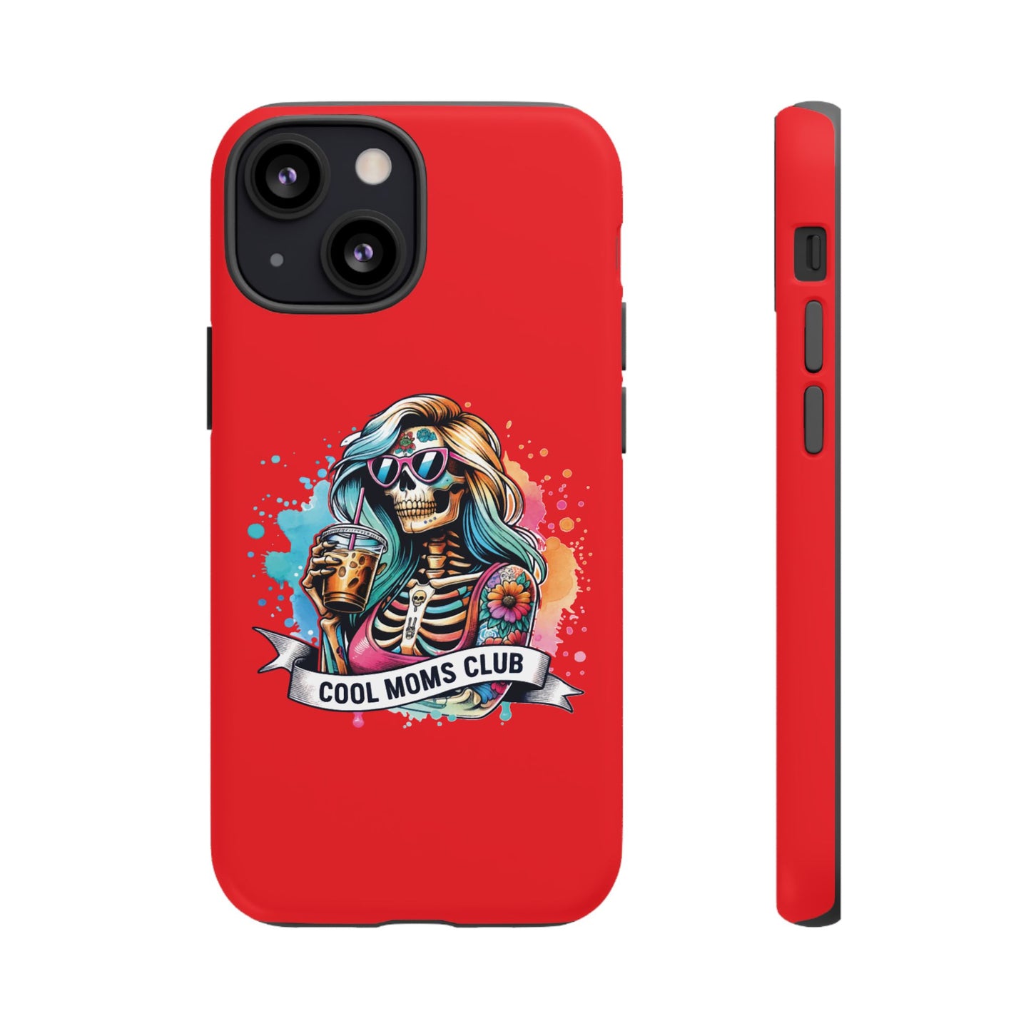 Cool Moms Club Phone Case - Tough Cases, Funky Phone Cover, Gift for Moms, Skeleton Design, Trendy Tech Accessories
