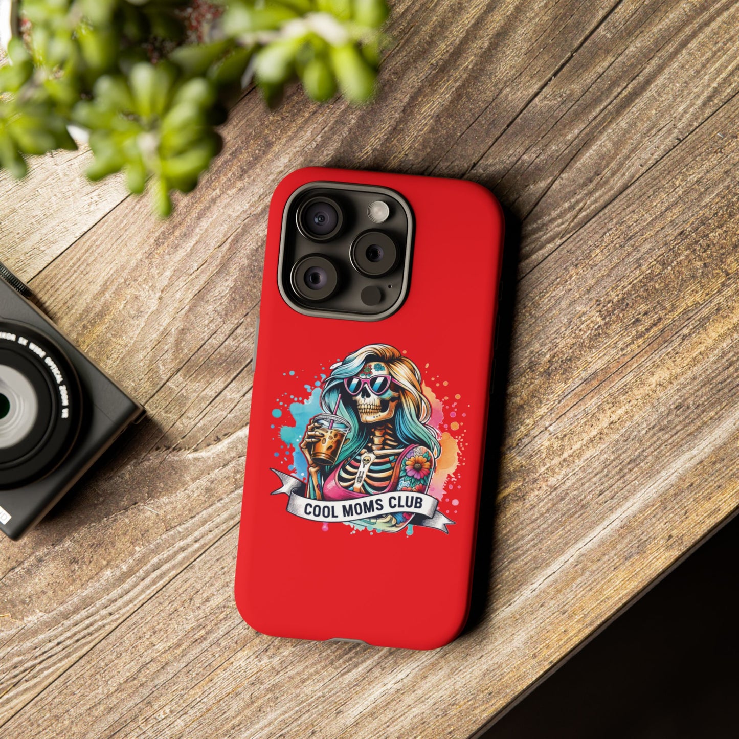 Cool Moms Club Phone Case - Tough Cases, Funky Phone Cover, Gift for Moms, Skeleton Design, Trendy Tech Accessories