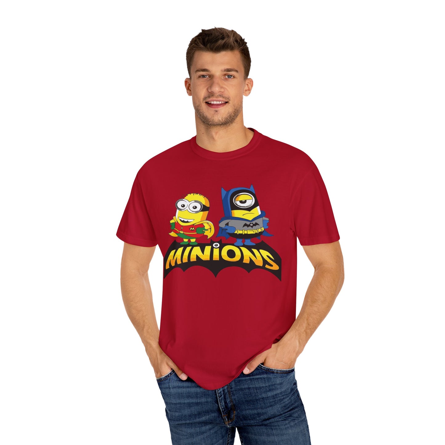 Minions Superhero Unisex T-shirt, Fun Gift for Kids, Cartoon Apparel, Birthday Party Outfit, Family Movie Night Wear