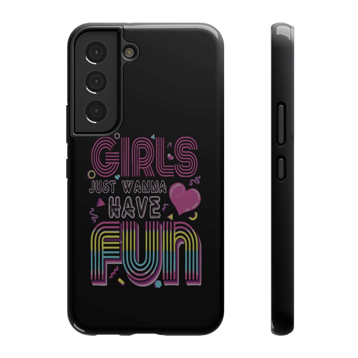 Fun Vibe Phone Case - Girls Just Wanna Have Fun Cell Case, Impact-Resistant Cover, Gift for Teens, Birthday Party Accessory, Trendy Tech