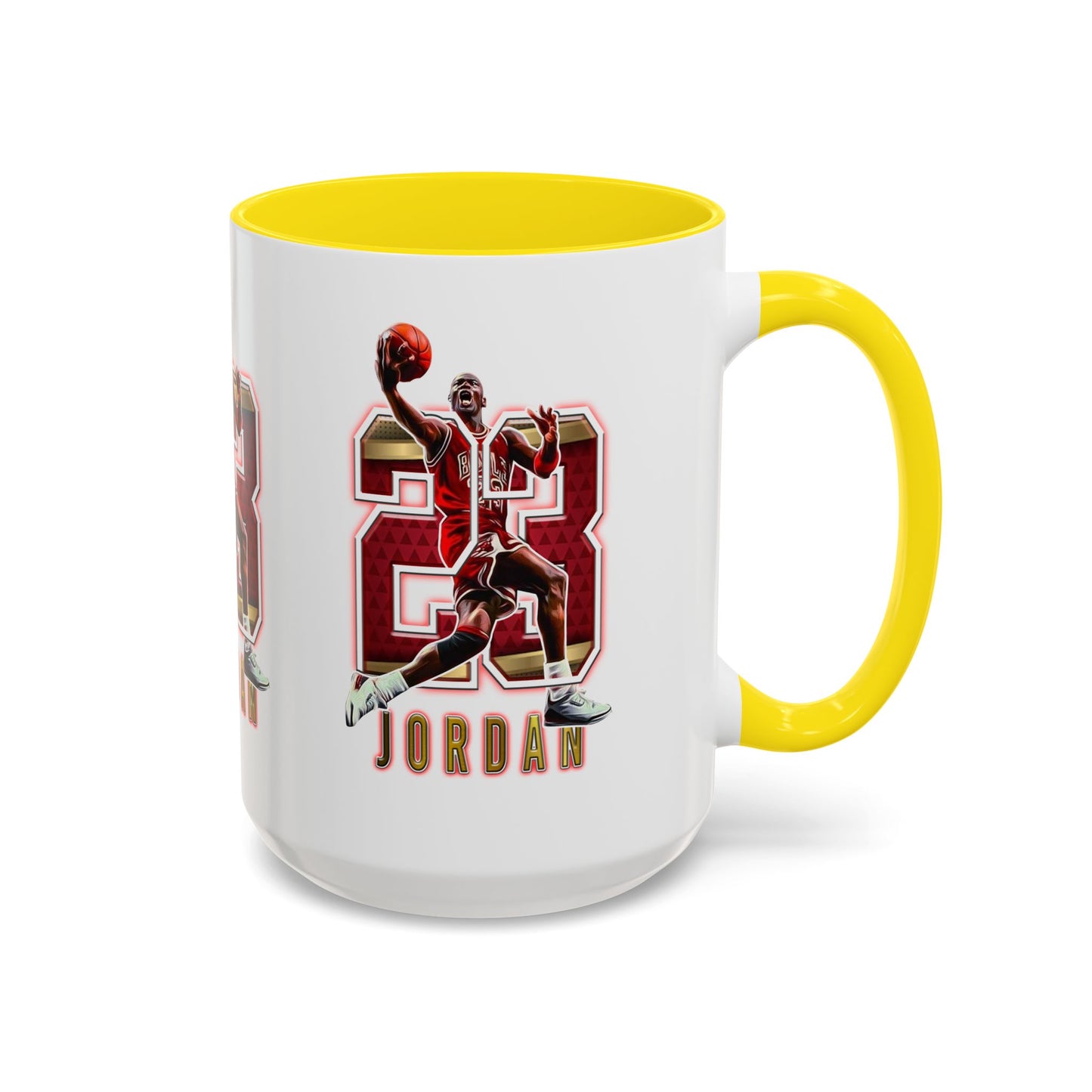 Michael Jordan Accent Coffee Mug - 11oz & 15oz - Perfect Gift for Sports Fans, Collectors, Basketball Lovers, Unique Gift Idea