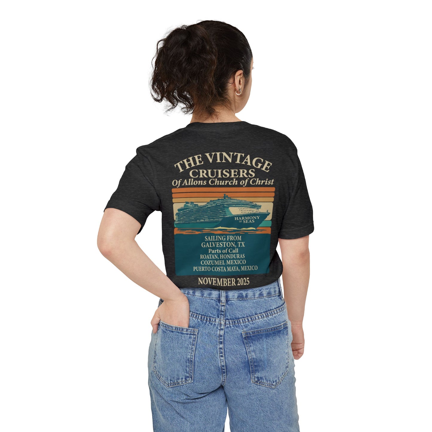 Retro Allons Church of Christ Pocket T-shirt