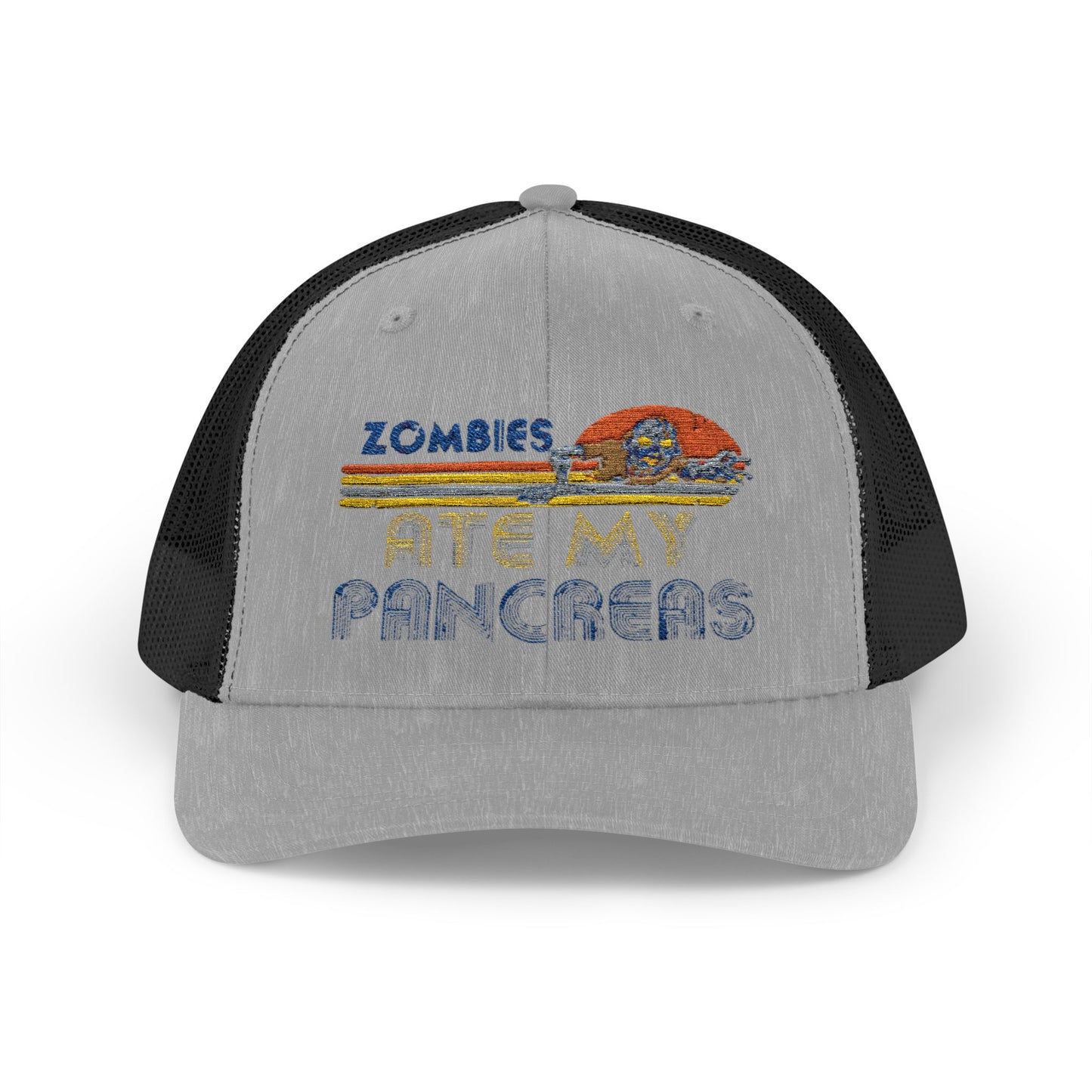 Retro Snapback Trucker Cap - Zombies Ate My Pancakes, Fun Casual Hat