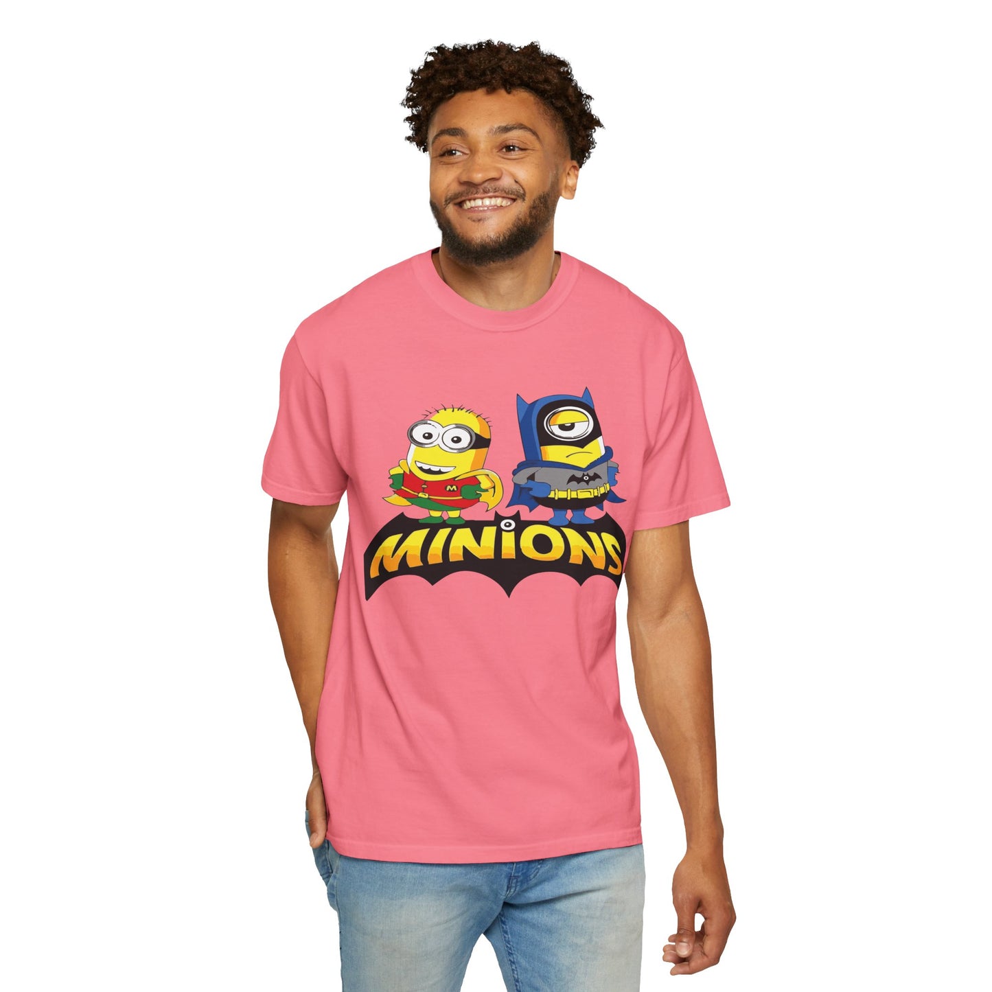 Minions Superhero Unisex T-shirt, Fun Gift for Kids, Cartoon Apparel, Birthday Party Outfit, Family Movie Night Wear