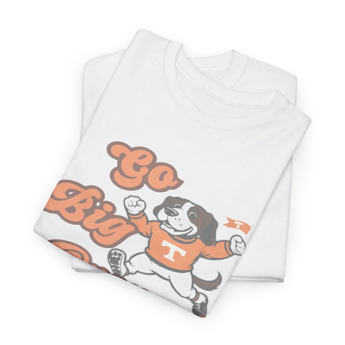 Go Big Orange Unisex Heavy Cotton Tee, Sports Fan Shirt, Casual Wear, College Game Day Top, Gift for Sports Enthusiasts