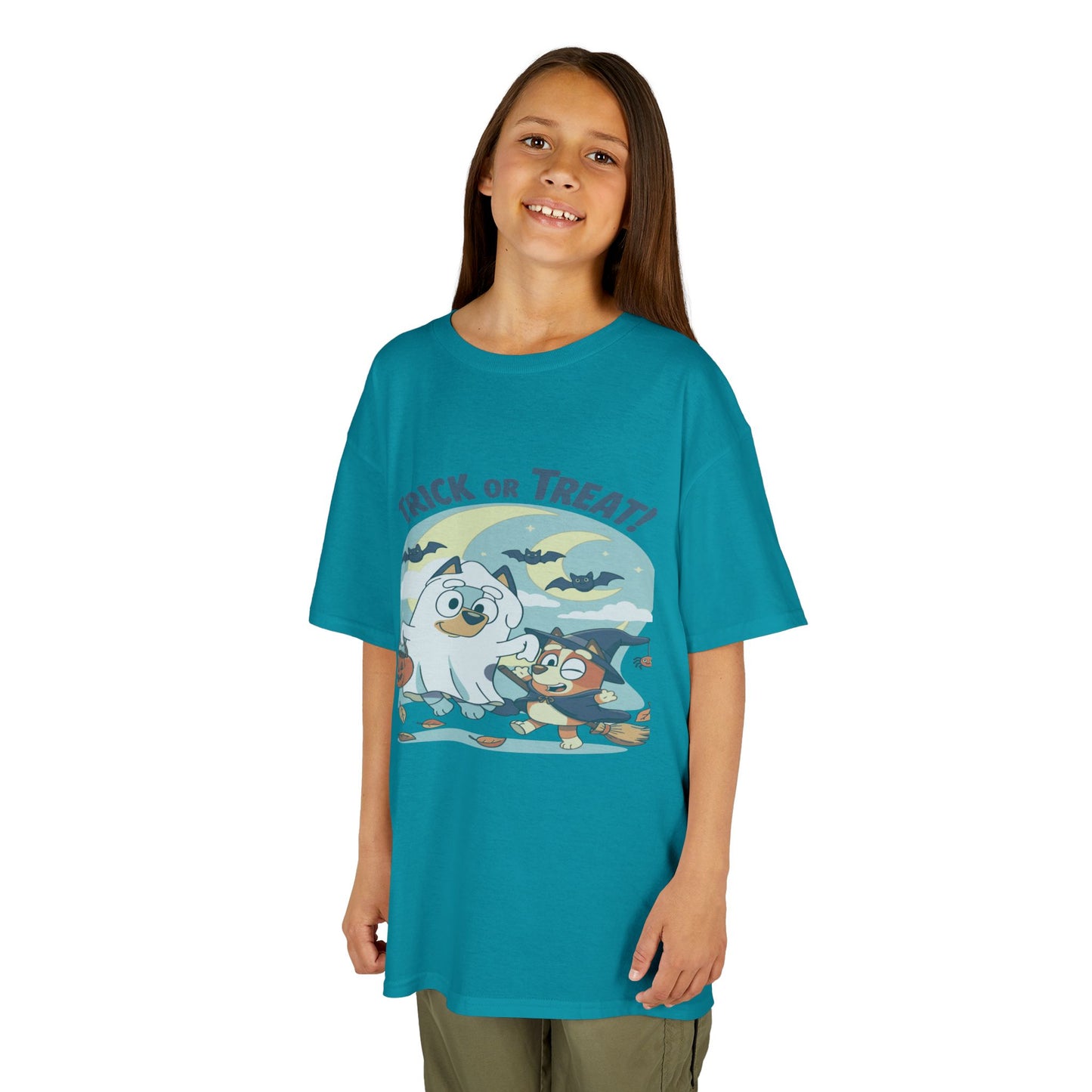 Kids Halloween T-Shirt, Trick or Treat Tee, Fun Ghost & Owl Shirt, Spooky Season Apparel, Cute Costume Top for Kids