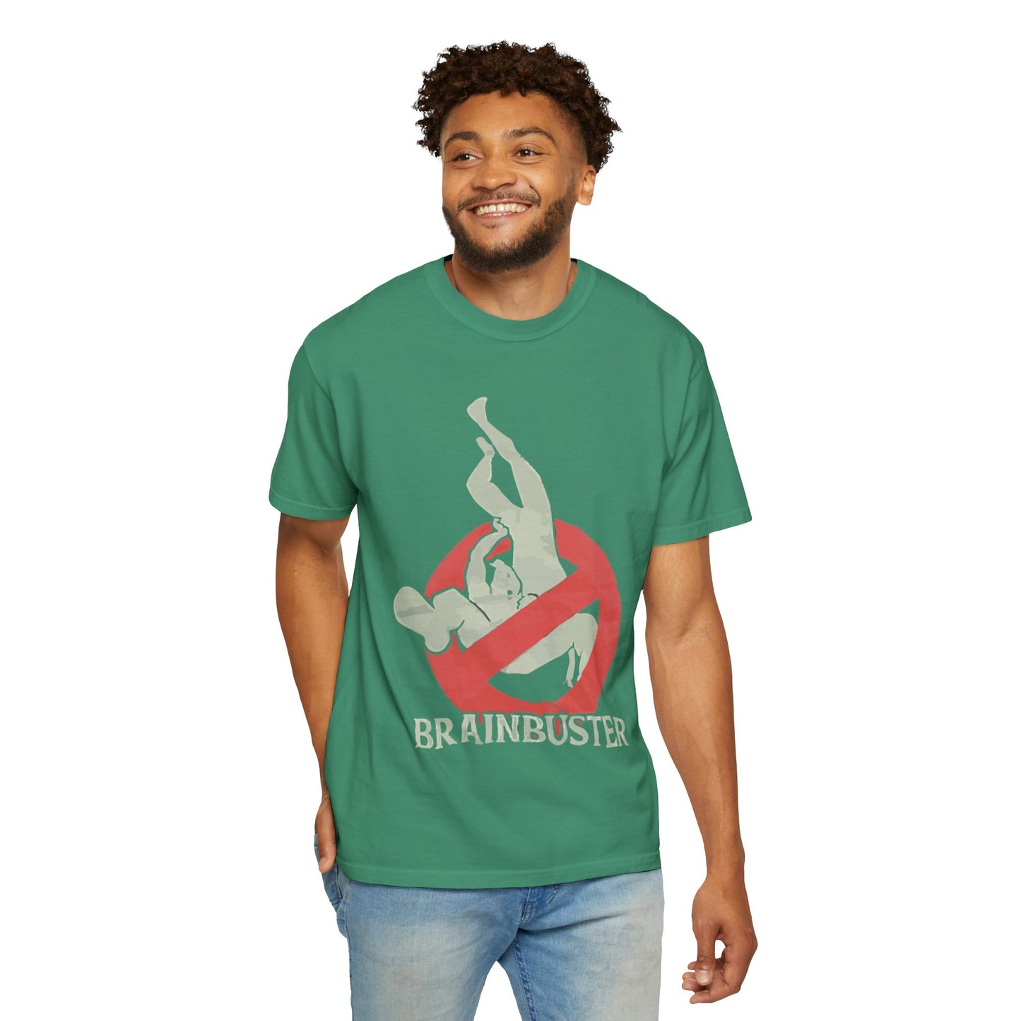 Unisex Fun Graphic T-Shirt, Graphic Tee, Casual Wear, Gift for Wrestling Fans, Brainbuster Design, Humor Apparel, Everyday Style
