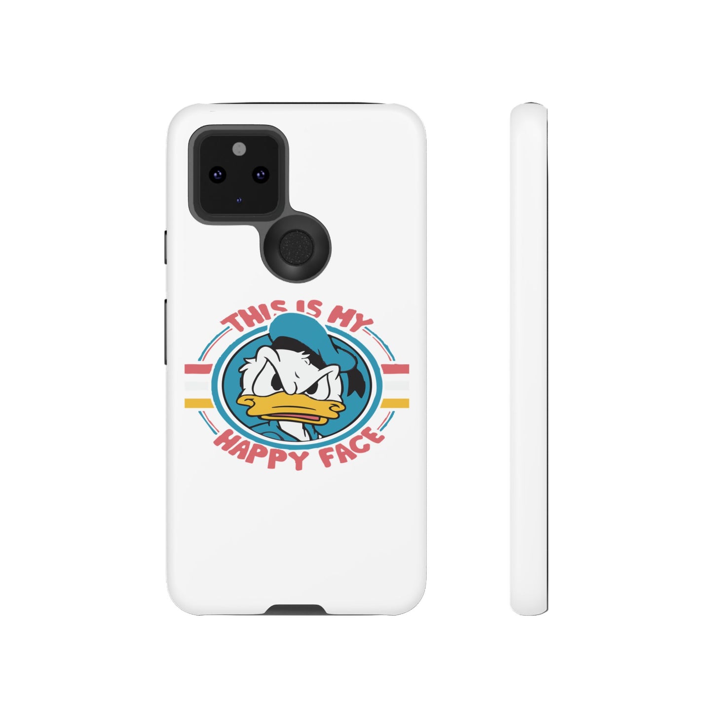 Tough Cases: This is My Happy Face Phone Case, Funny Phone Case, Donald Duck Case, Cute Phone Accessory, Gift for Disney Fans