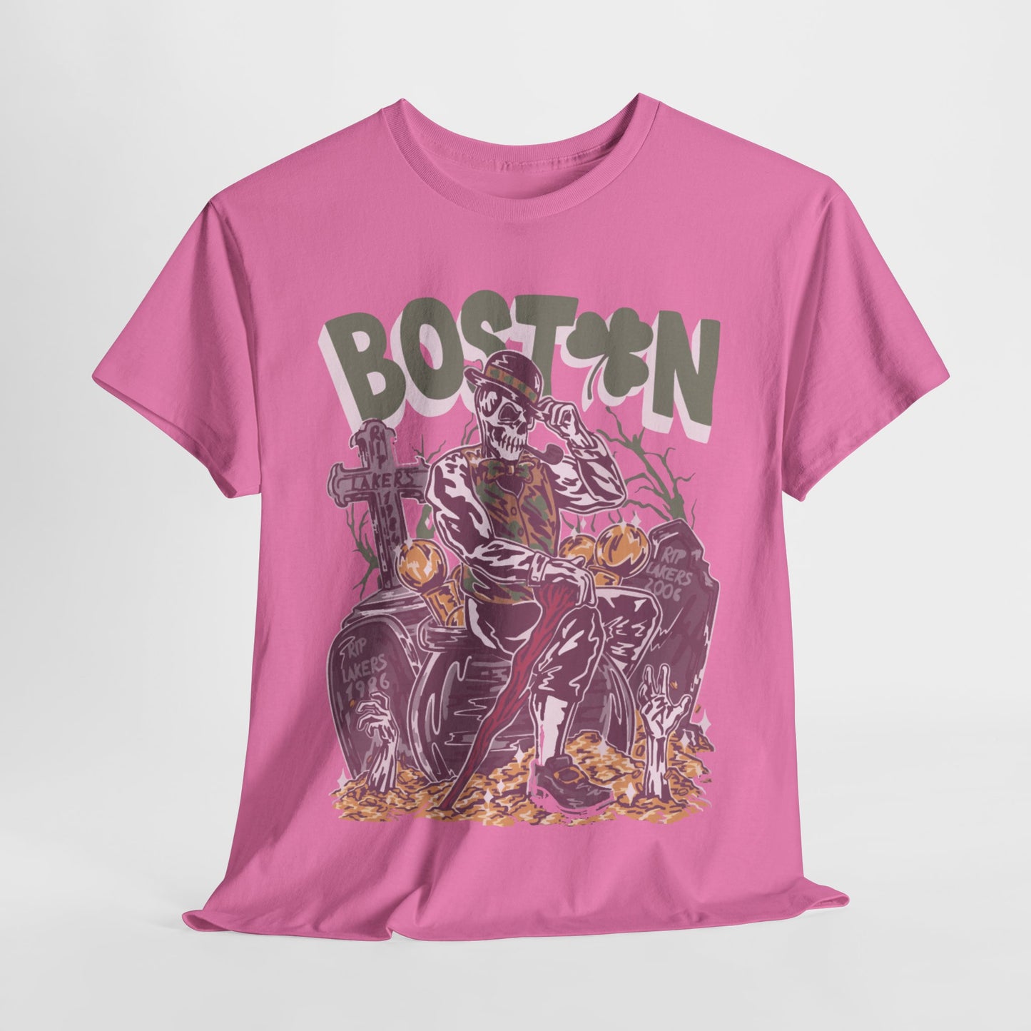 Boston Graphic Tee, Unisex Heavy Cotton T-Shirt, Vintage Boston Shirt, Irish Pride Apparel, St. Patrick's Day Gift, Casual Wear