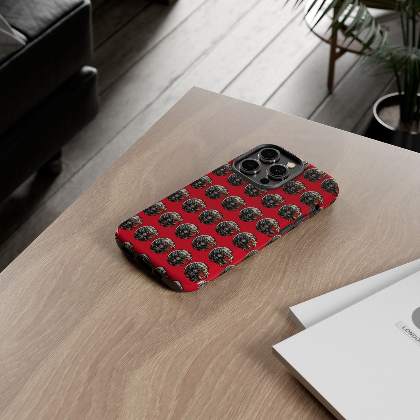 Bold Phone Case, Tough Phone Cover, Red Phone Protector, Unique Gift for Him/Her, Trendy Tech Accessory