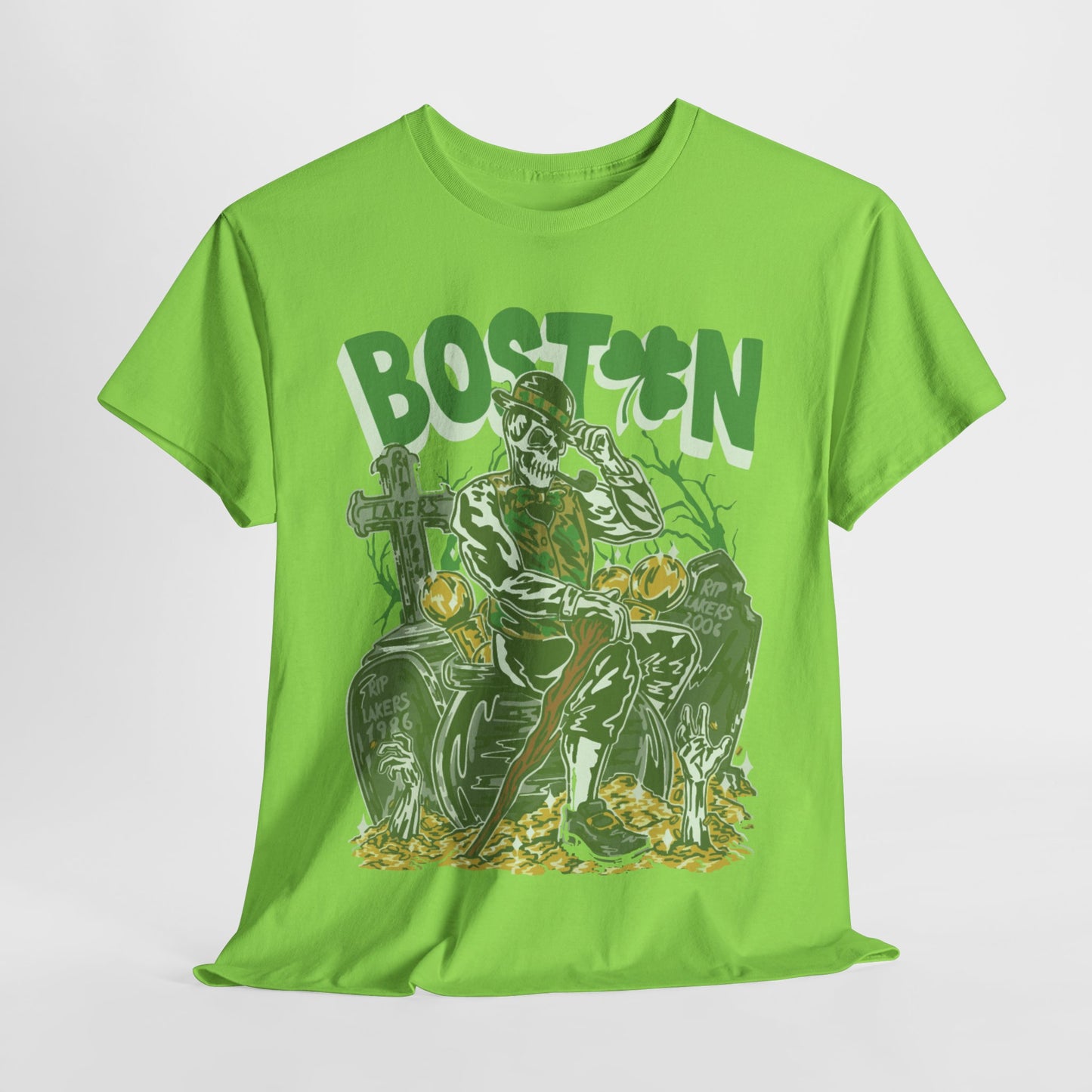 Boston Graphic Tee, Unisex Heavy Cotton T-Shirt, Vintage Boston Shirt, Irish Pride Apparel, St. Patrick's Day Gift, Casual Wear