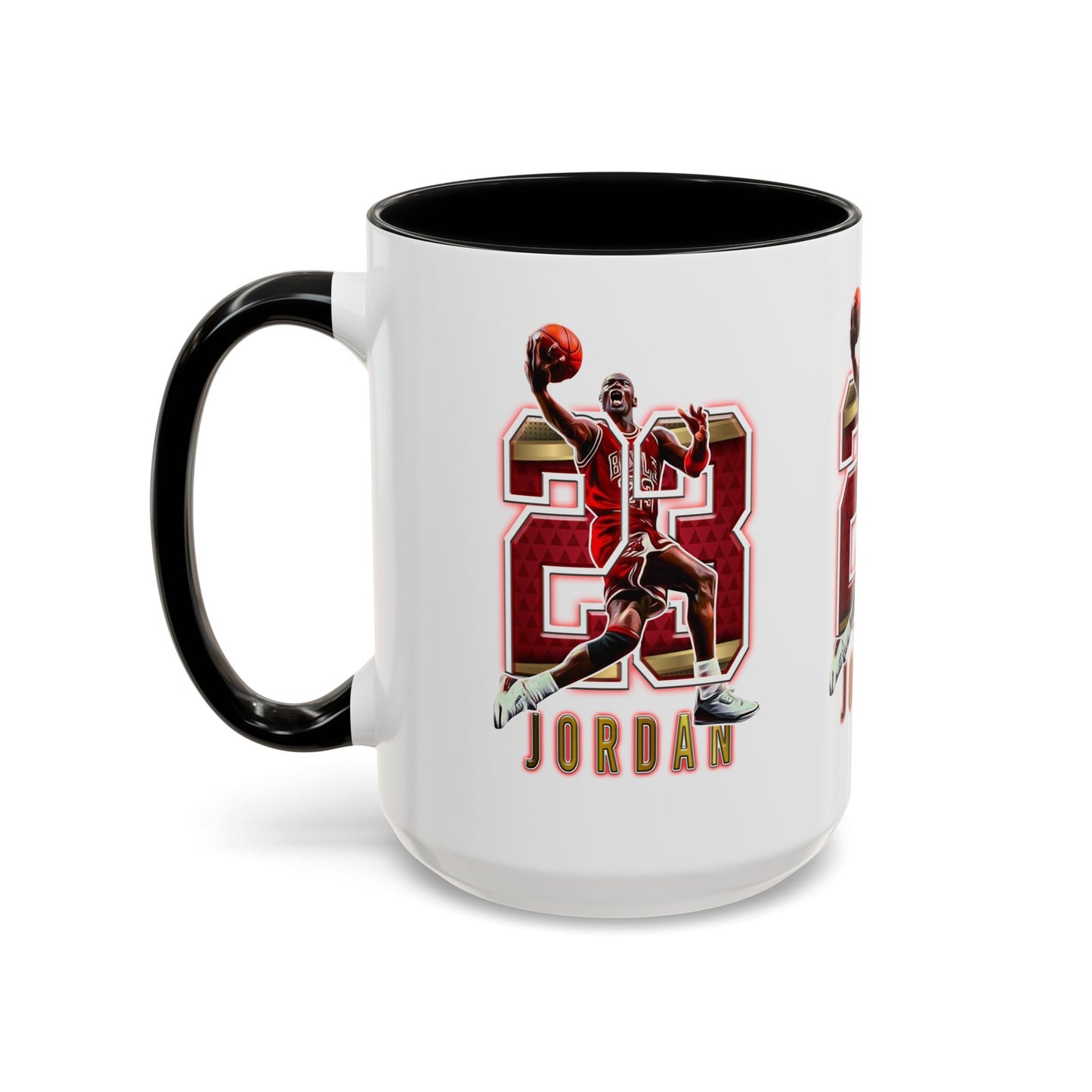 Michael Jordan Accent Coffee Mug - 11oz & 15oz - Perfect Gift for Sports Fans, Collectors, Basketball Lovers, Unique Gift Idea