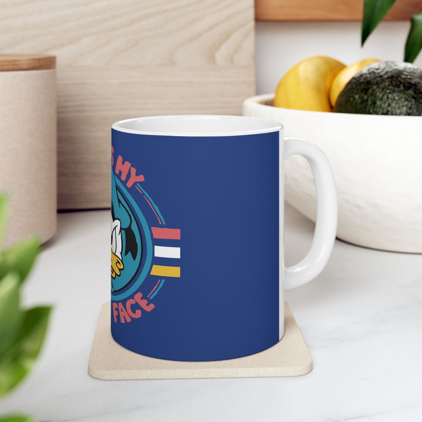 Donald Duck 'This Is My Happy Face' Ceramic Mug - 11oz & 15oz