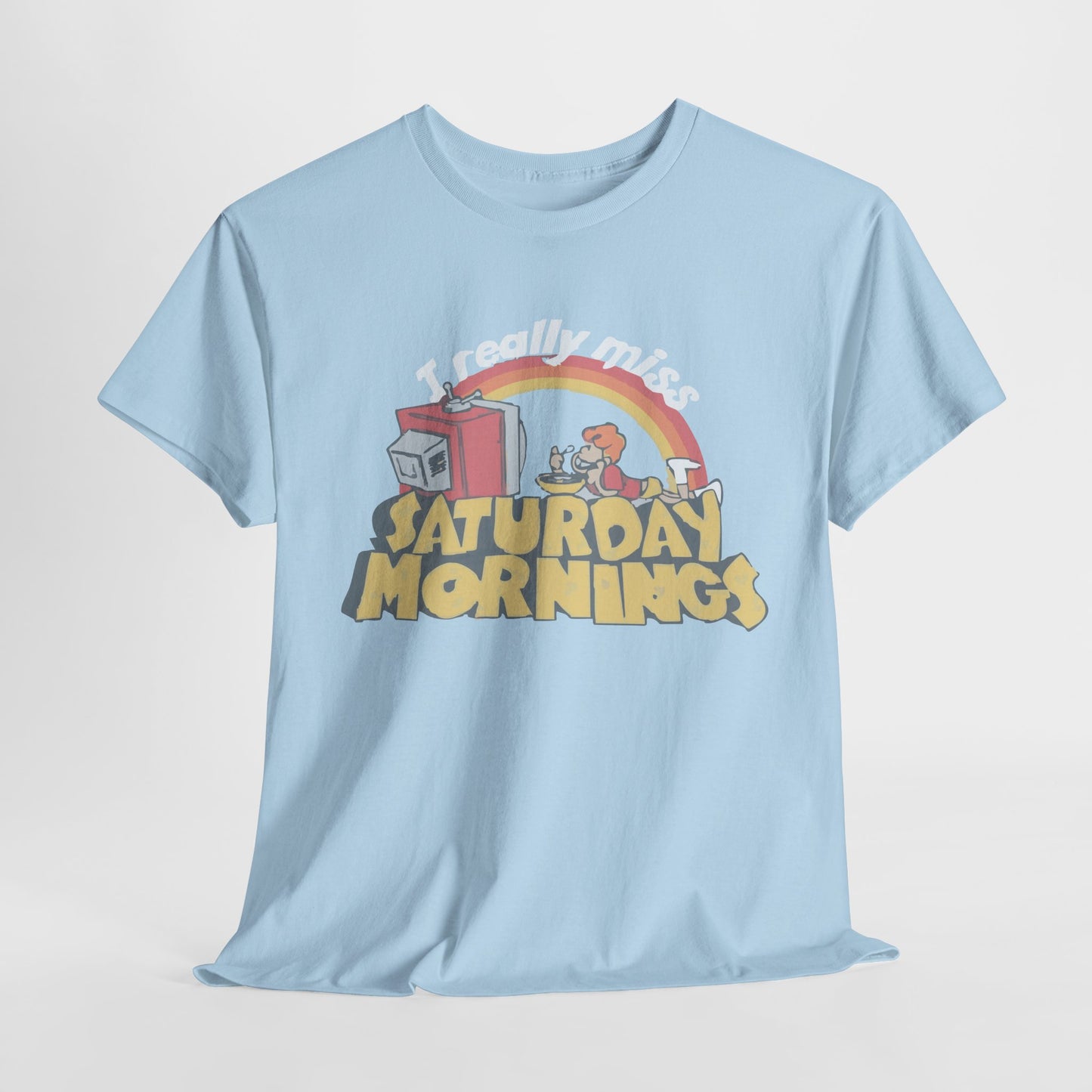 Retro Saturday Mornings Tee, Vintage Cartoon Shirt, Unisex Cotton Tee, Cozy Weekend Vibe, Perfect Gift for Nostalgia Lovers