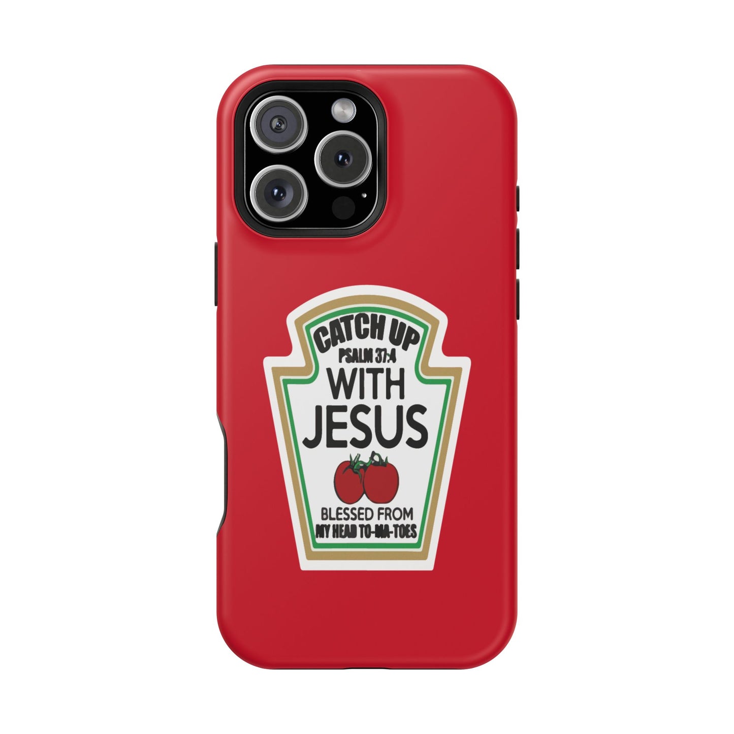 Fun Christian Phone Case, Catch Up with Jesus, Impact-Resistant, Faith-Based Gift, Religious Accessories, Bible Verses
