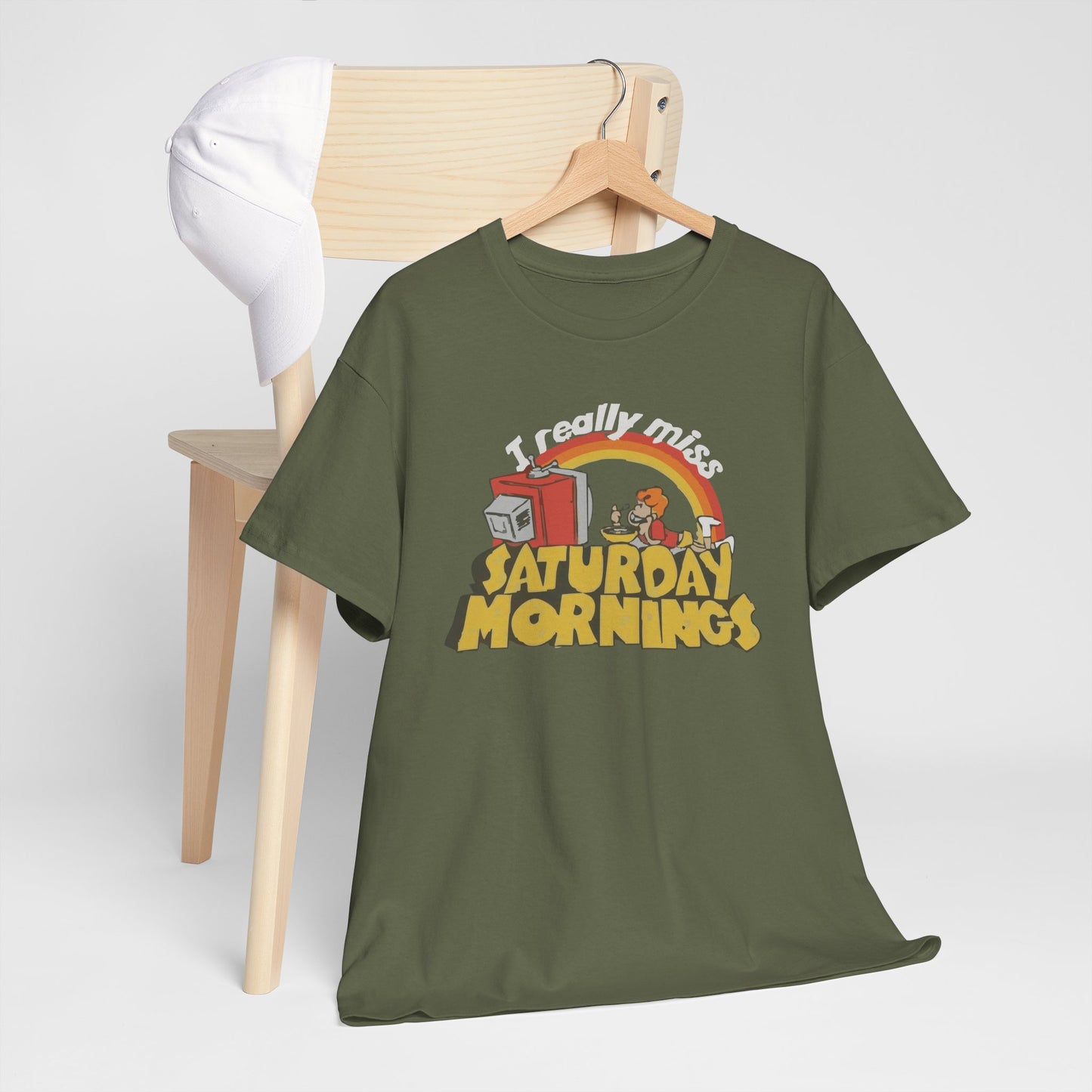 Retro Saturday Mornings Tee, Vintage Cartoon Shirt, Unisex Cotton Tee, Cozy Weekend Vibe, Perfect Gift for Nostalgia Lovers