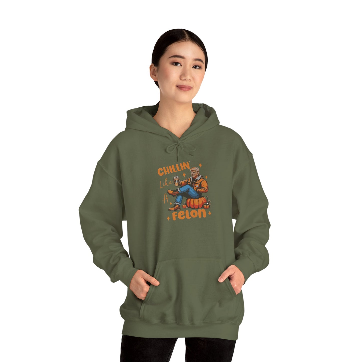 Chillin' Like a Felon Hoodie - Cozy Unisex Sweatshirt for Fall Celebrations