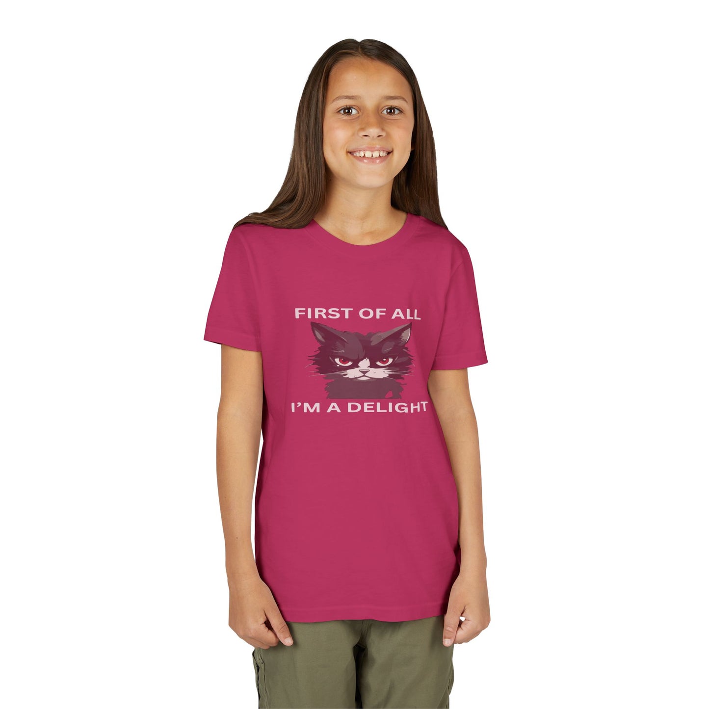Youth Cat Humor Tee - Perfect for Cat Lovers, Birthday Gifts for Kids, Everyday Wear, Funny Quotes Shirt, Gift for Pet Lovers