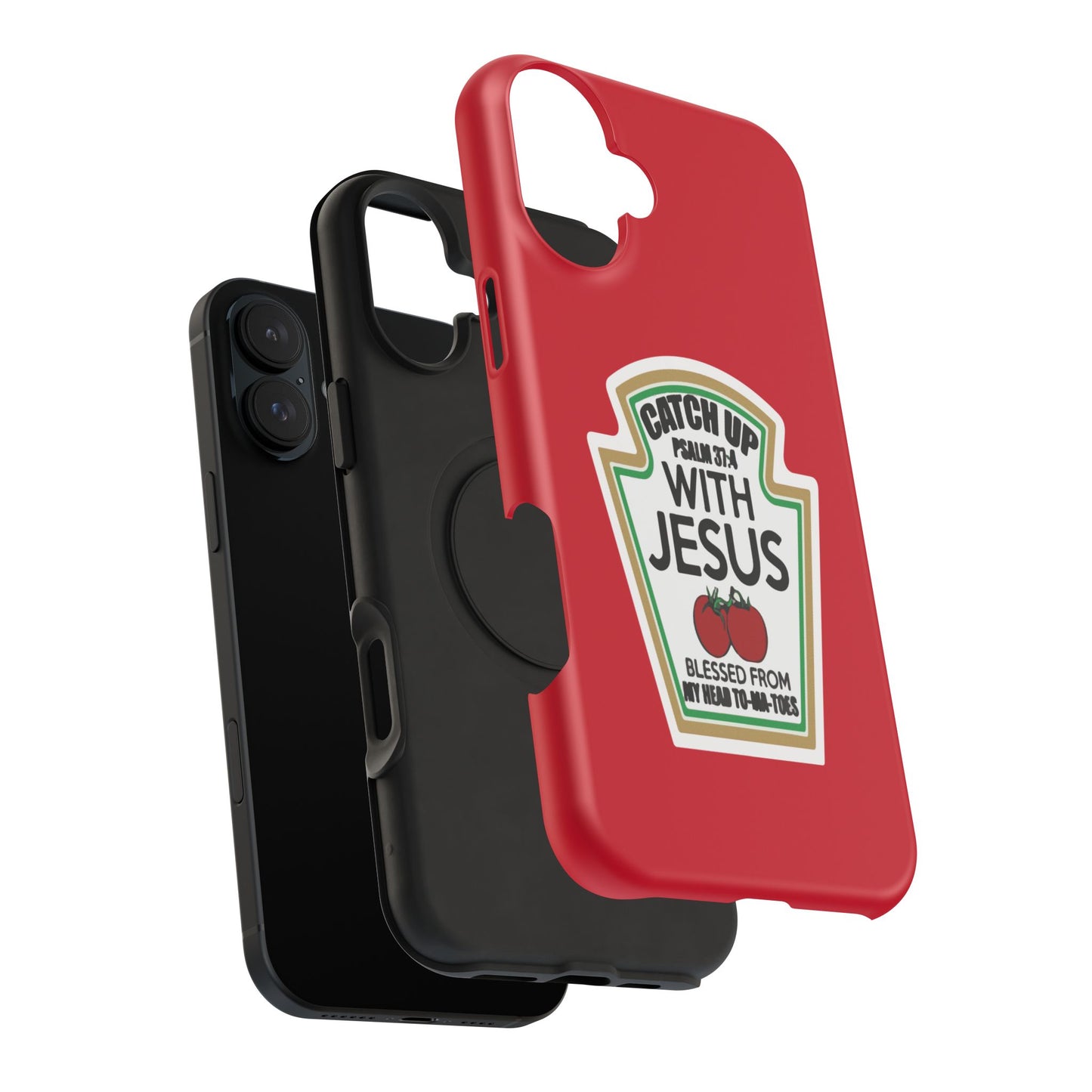 Fun Christian Phone Case, Catch Up with Jesus, Impact-Resistant, Faith-Based Gift, Religious Accessories, Bible Verses