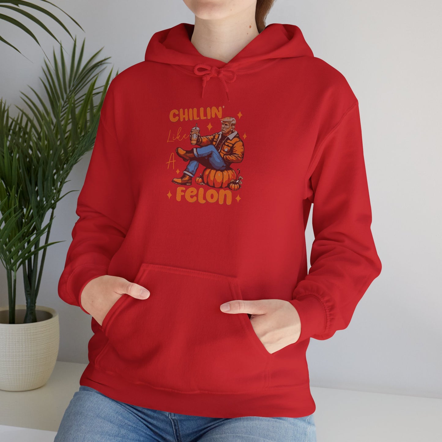 Chillin' Like a Felon Hoodie - Cozy Unisex Sweatshirt for Fall Celebrations