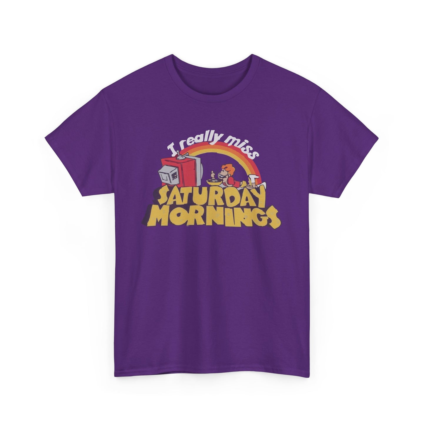 Retro Saturday Mornings Tee, Vintage Cartoon Shirt, Unisex Cotton Tee, Cozy Weekend Vibe, Perfect Gift for Nostalgia Lovers