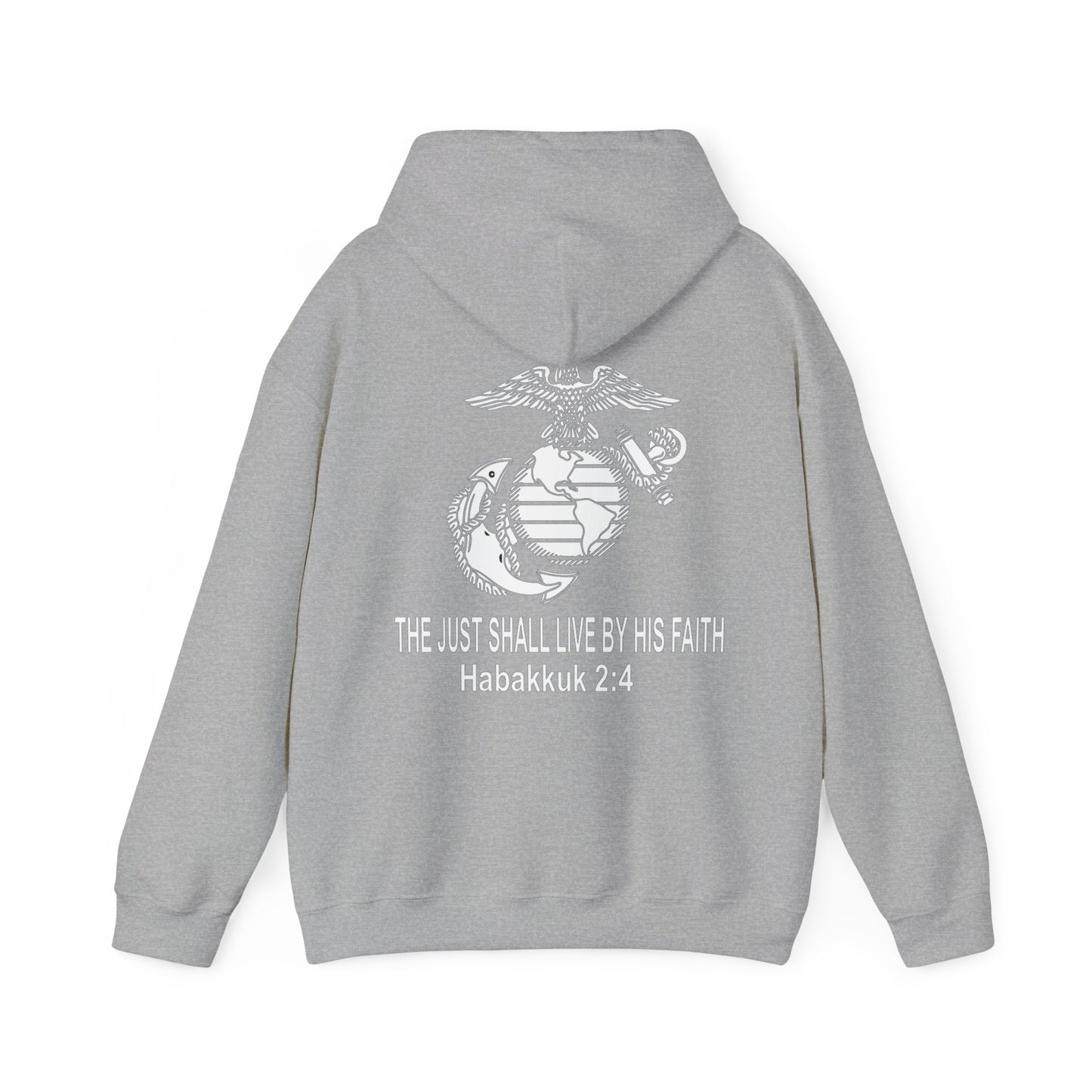 the Just shall Live by Faith Heavy Blend™ Hooded Sweatshirt