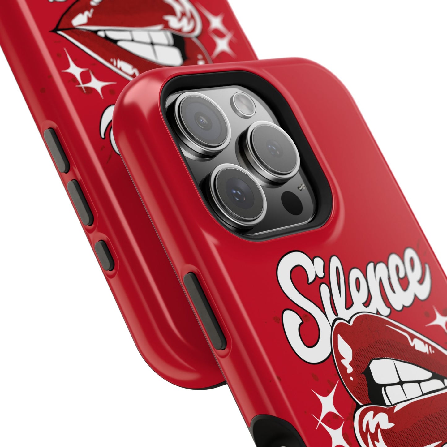 Bold Expression Magnetic Tough Cases, Phone Cover, Gift for Her, Pop Art, Trendy Accessory, Silence Speaks Design