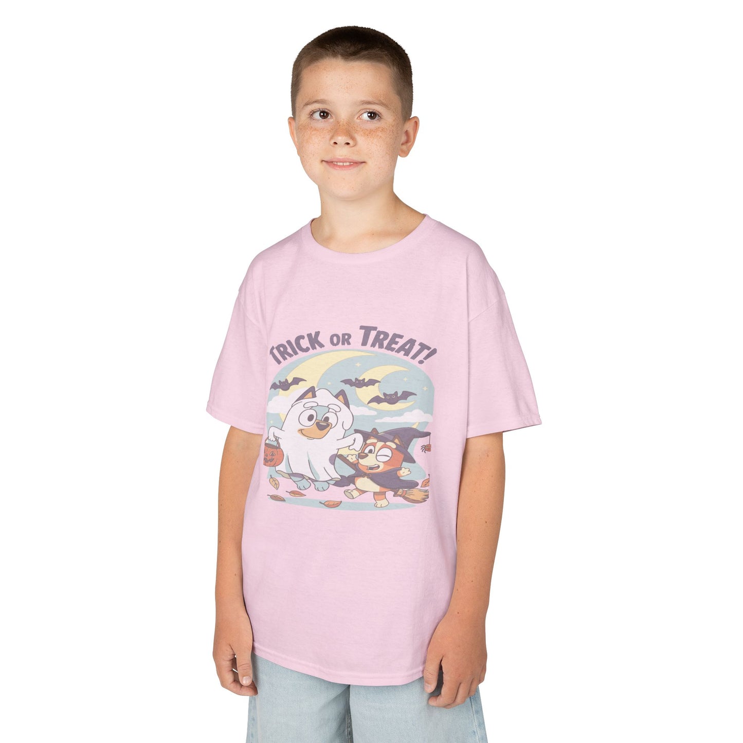 Kids Halloween T-Shirt, Trick or Treat Tee, Fun Ghost & Owl Shirt, Spooky Season Apparel, Cute Costume Top for Kids