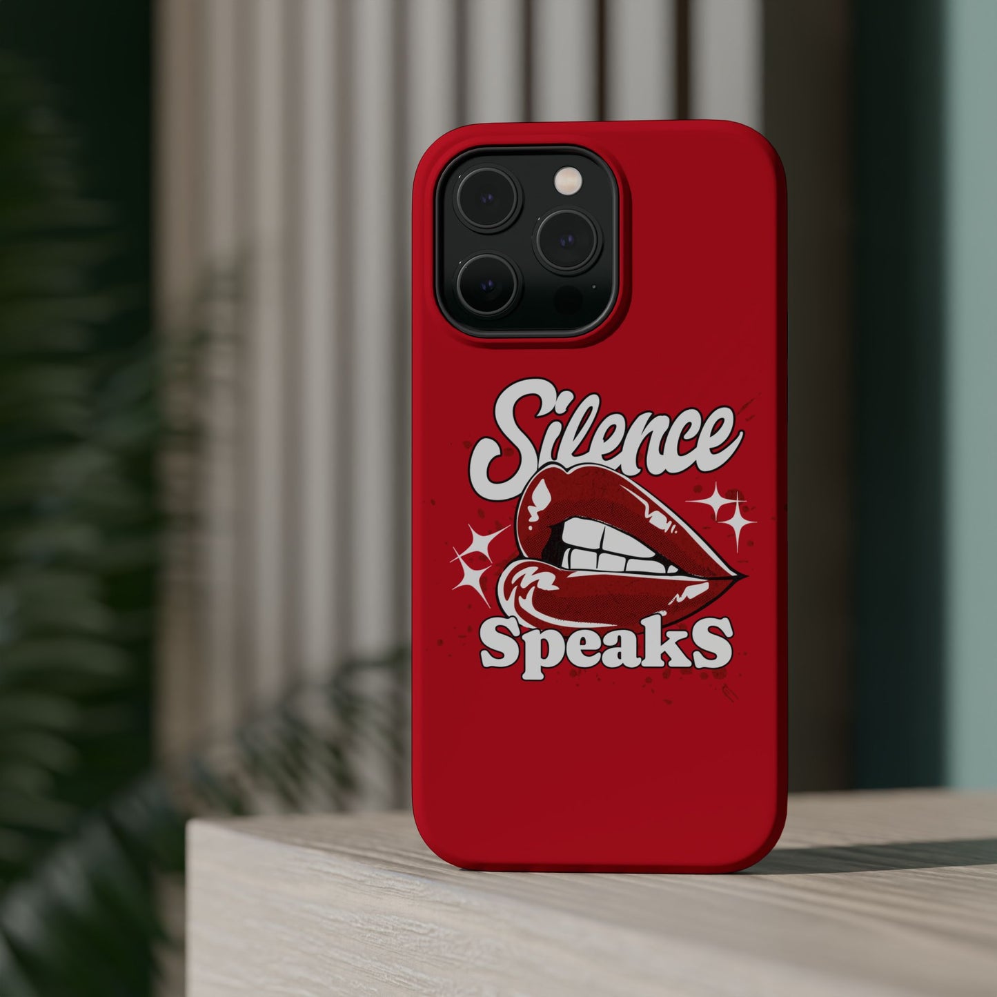 Bold Expression Magnetic Tough Cases, Phone Cover, Gift for Her, Pop Art, Trendy Accessory, Silence Speaks Design