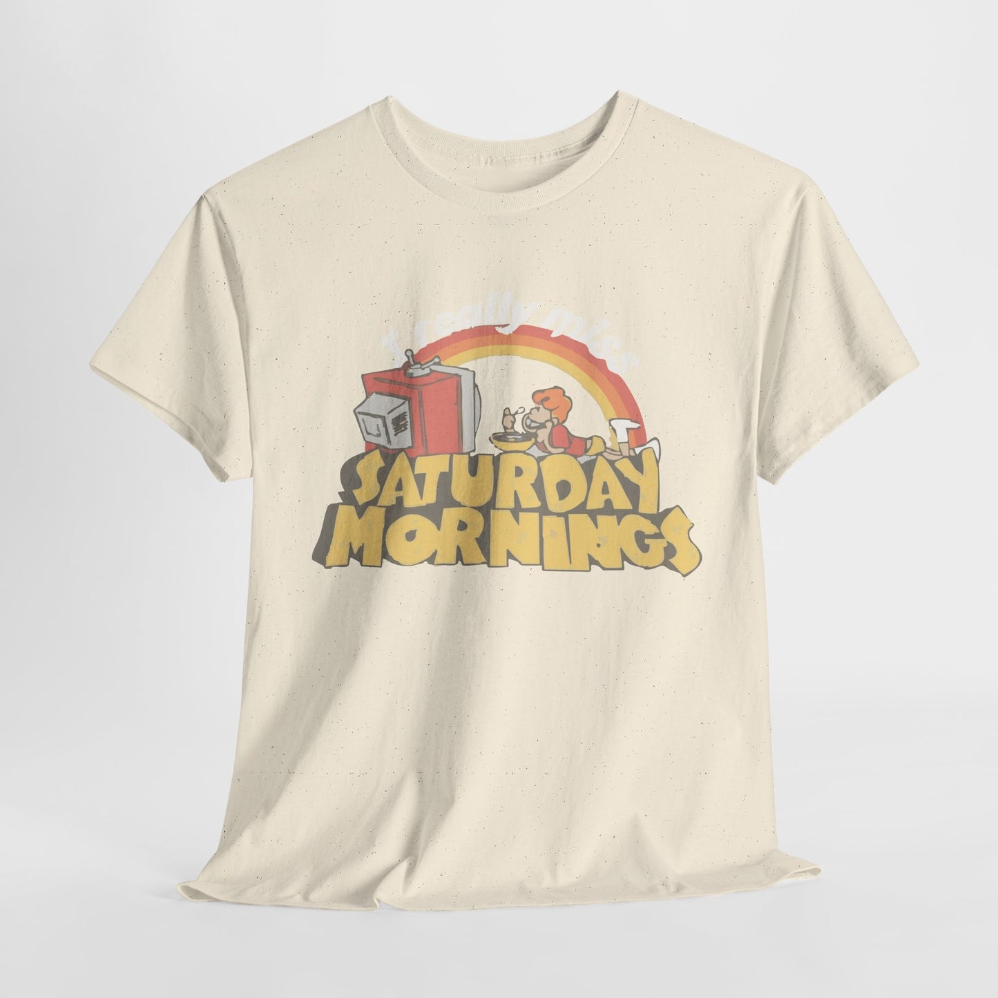 Retro Saturday Mornings Tee, Vintage Cartoon Shirt, Unisex Cotton Tee, Cozy Weekend Vibe, Perfect Gift for Nostalgia Lovers