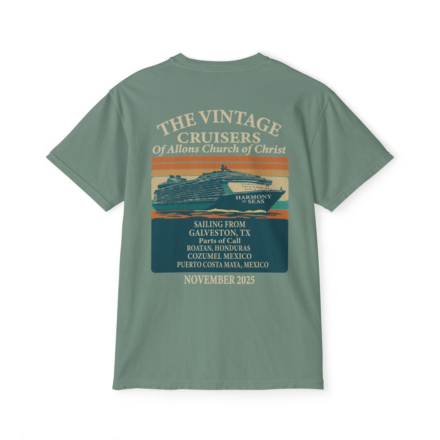 Vintage Allons church of Christ Cruise Pocket T-Shirt