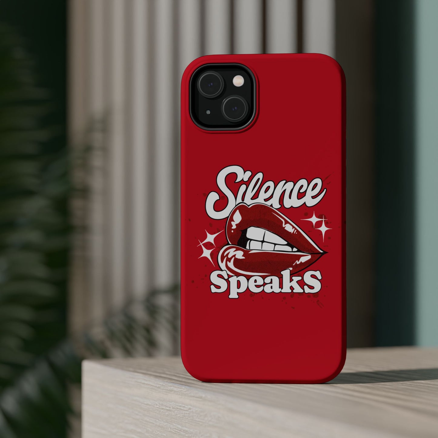 Bold Expression Magnetic Tough Cases, Phone Cover, Gift for Her, Pop Art, Trendy Accessory, Silence Speaks Design
