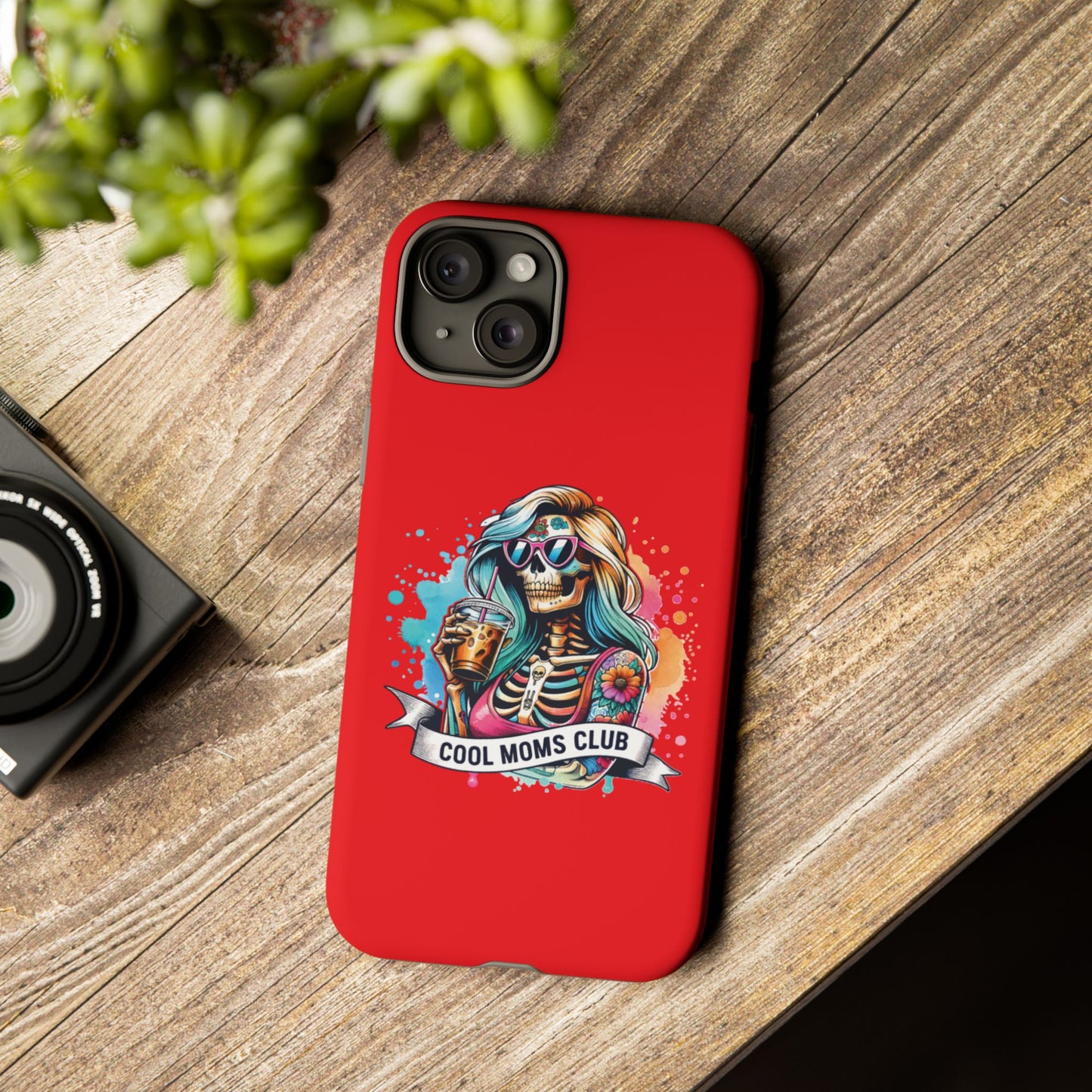Cool Moms Club Phone Case - Tough Cases, Funky Phone Cover, Gift for Moms, Skeleton Design, Trendy Tech Accessories