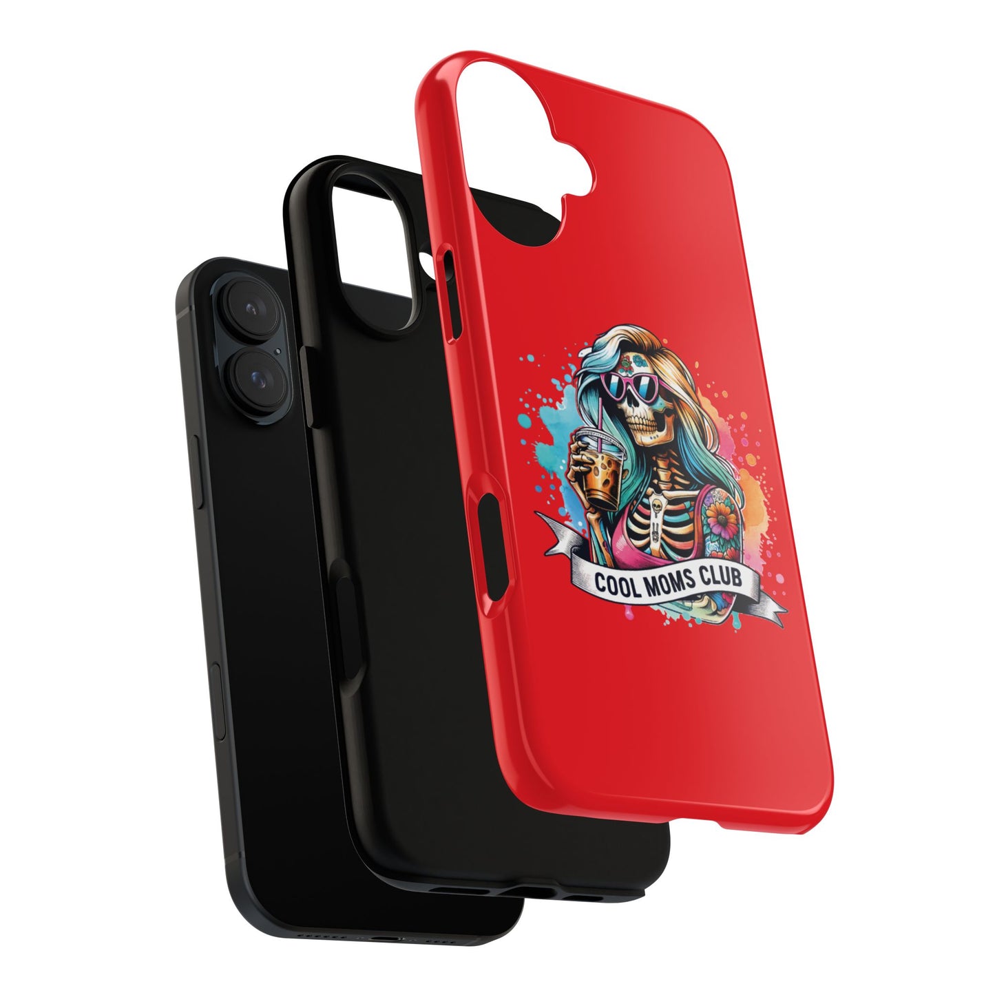 Cool Moms Club Phone Case - Tough Cases, Funky Phone Cover, Gift for Moms, Skeleton Design, Trendy Tech Accessories