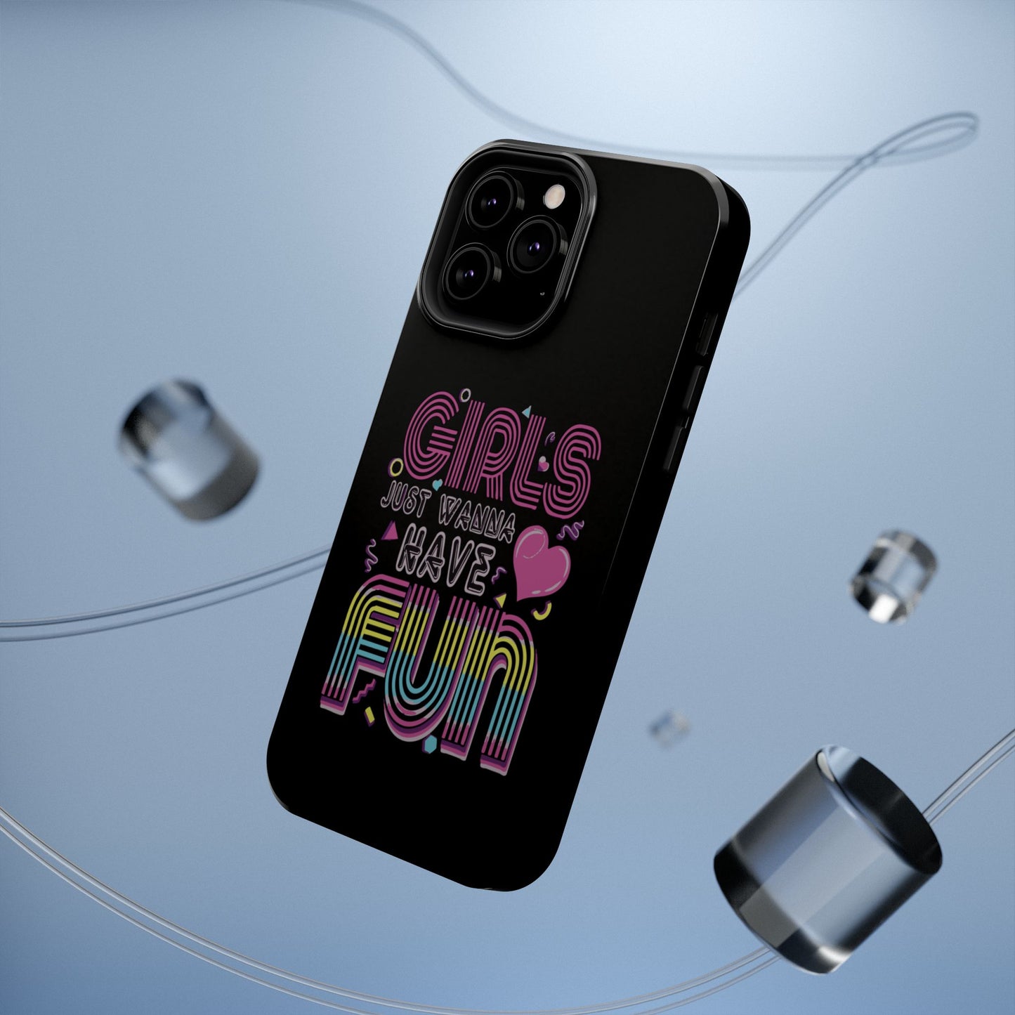 Fun Vibe Phone Case - Girls Just Wanna Have Fun Cell Case, Impact-Resistant Cover, Gift for Teens, Birthday Party Accessory, Trendy Tech