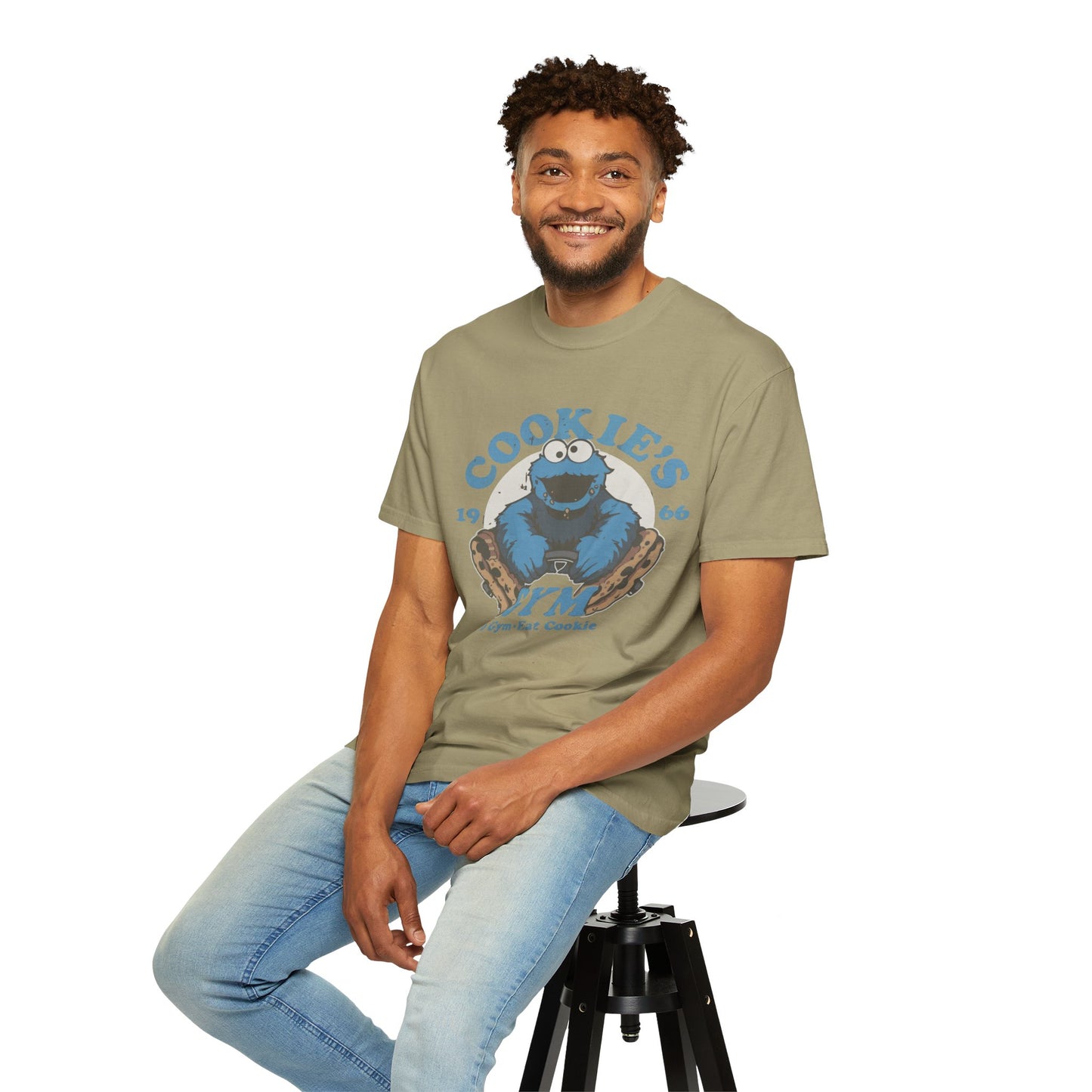 Cookie Monster Inspired Unisex T-Shirt, Fun Gift for Gamers, Casual Wear, Birthday Gift, Kitchen & Gym Motivation