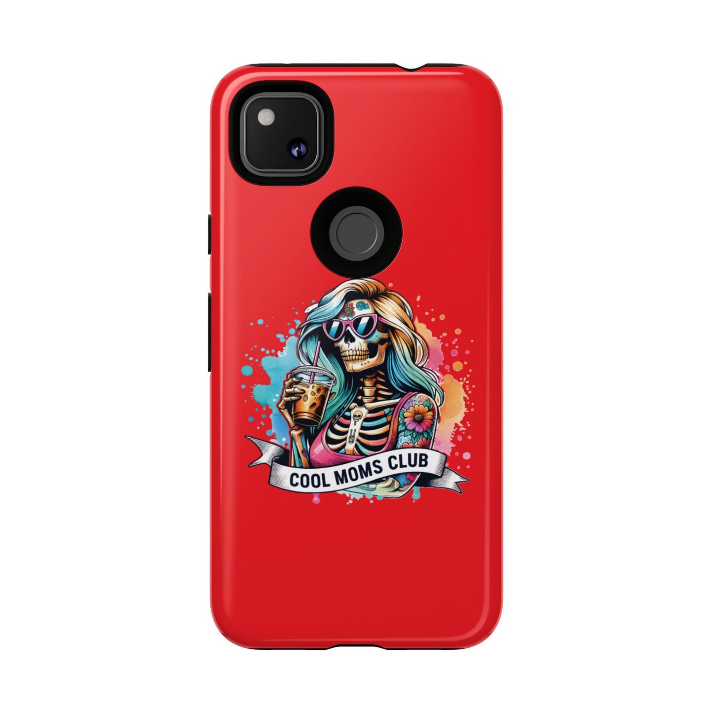 Cool Moms Club Phone Case - Tough Cases, Funky Phone Cover, Gift for Moms, Skeleton Design, Trendy Tech Accessories