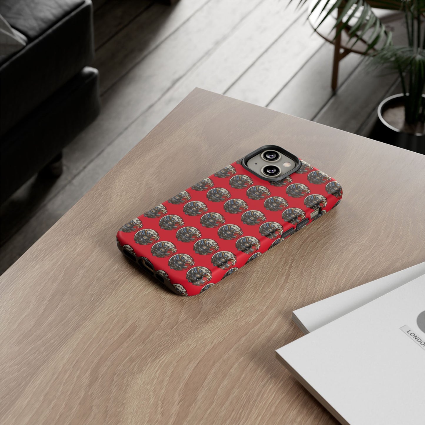 Bold Phone Case, Tough Phone Cover, Red Phone Protector, Unique Gift for Him/Her, Trendy Tech Accessory